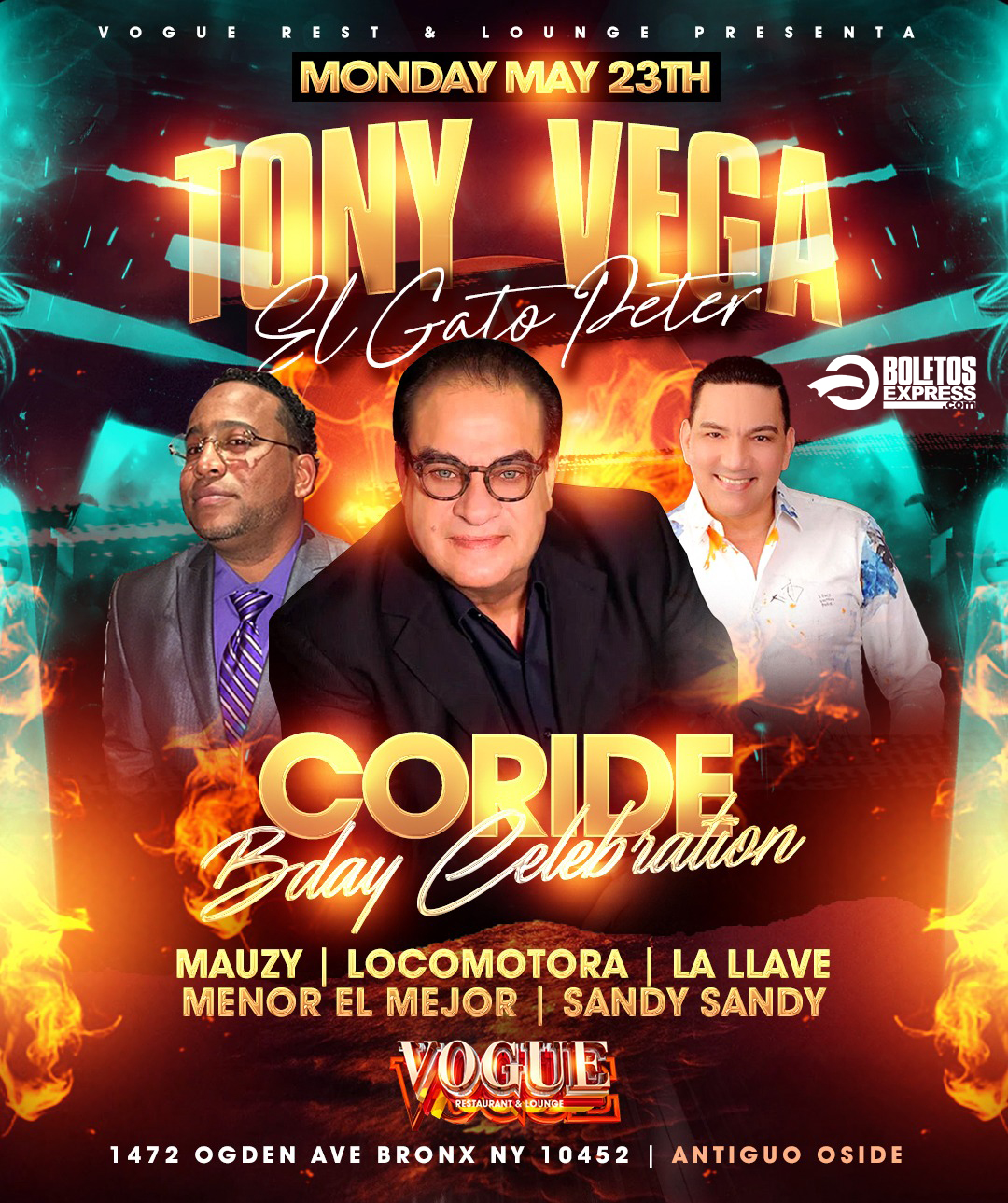 TONY VEGA Tickets BoletosExpress