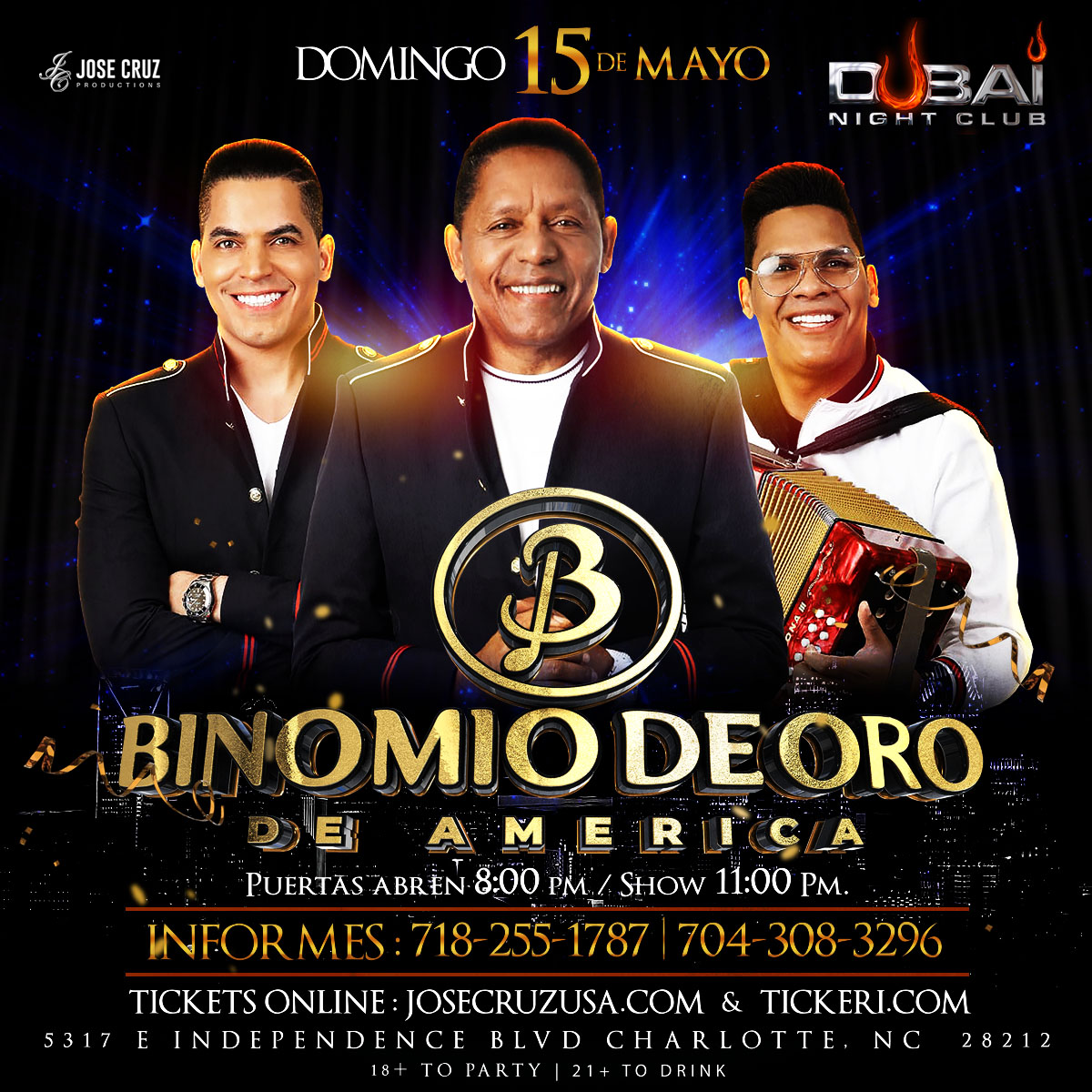 Buy tickets for BINOMIO DE ORO EN CHARLOTTE, NC BINOMIO DE ORO EN CHARLOTTE, NC