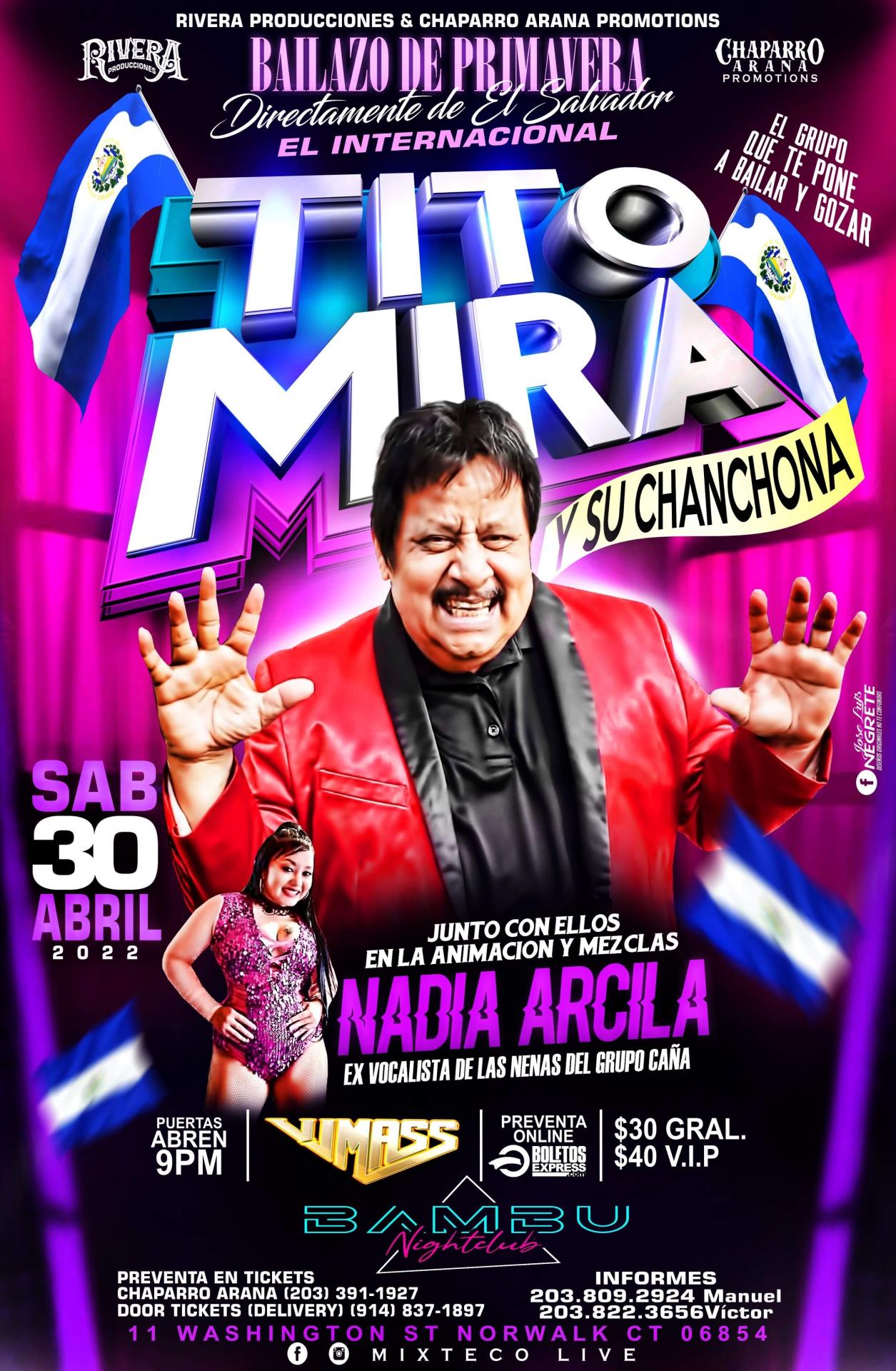 Buy tickets for TITO MIRA & SU CHANCHONA TITO MIRA & SU CHANCHONA