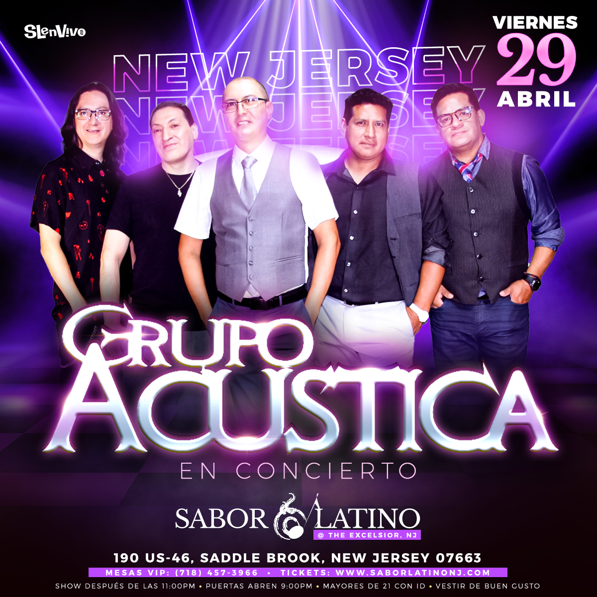 Buy tickets for GRUPO ACUSTICA ! NEW JERSEY GRUPO ACUSTICA ! NEW JERSEY