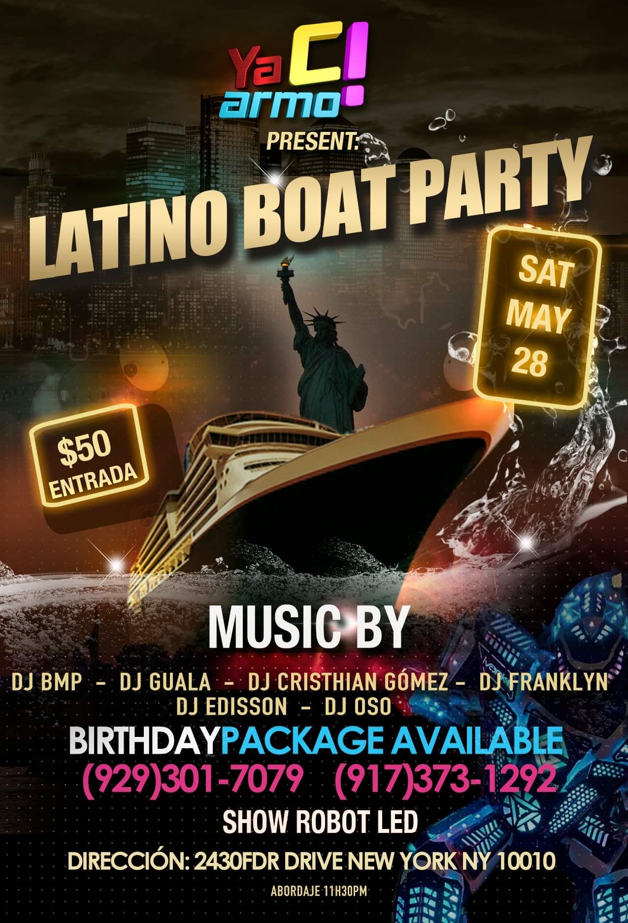 Buy tickets for LATINO BOAT PARTY LATINO BOAT PARTY