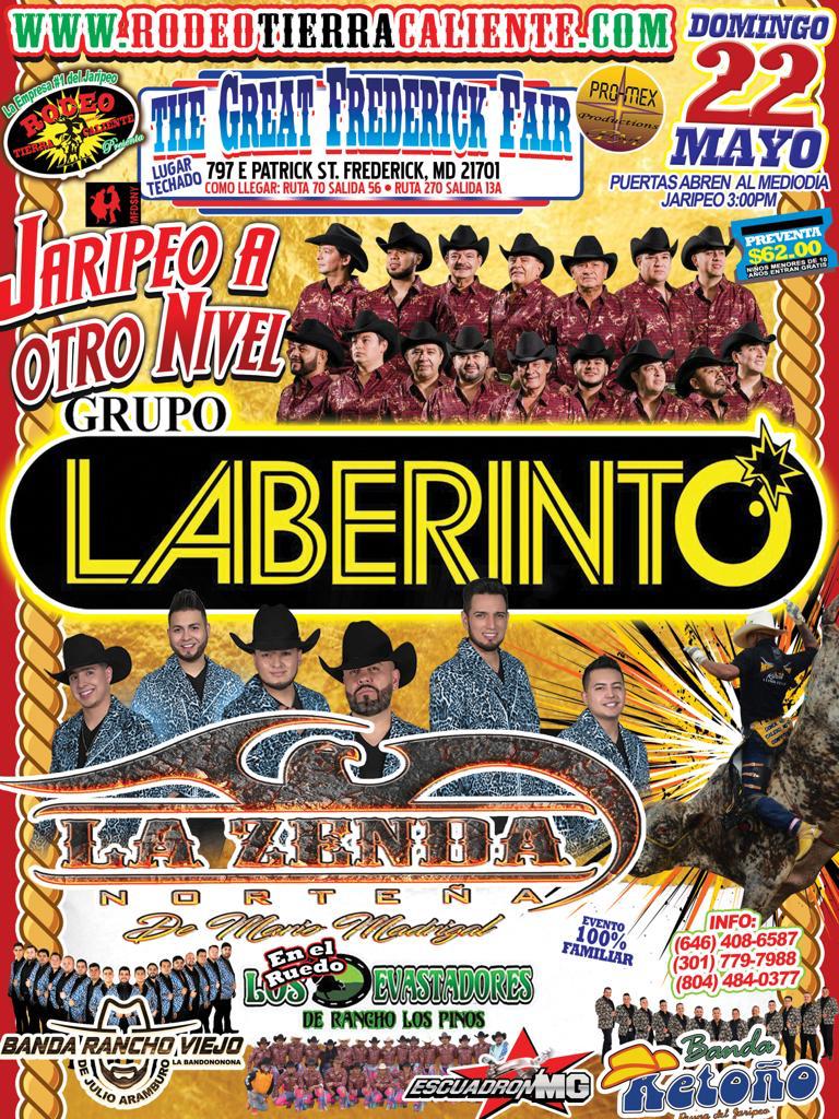 Buy tickets for JARIPEO CON GRUPO LABERINTO & LA ZENDA NORTEÑA JARIPEO CON GRUPO LABERINTO & LA ZENDA NORTEÑA