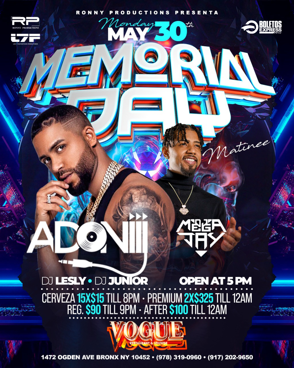 DJ ADONI & MEGA JAY | MEMORIAL DAY