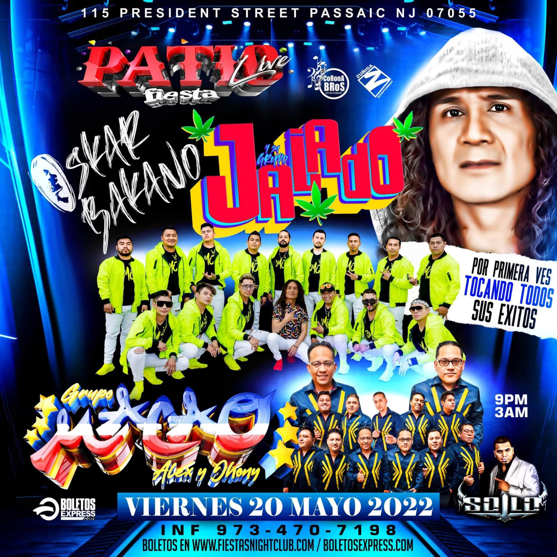 Buy tickets for OSCAR BAKANO Y SU GRUPO JALADO, GRUPO MACAO DE ALEX Y JHONY, DJ SOILO OSCAR BAKANO Y SU GRUPO JALADO, GRUPO MACAO DE ALEX Y JHONY, DJ SOILO