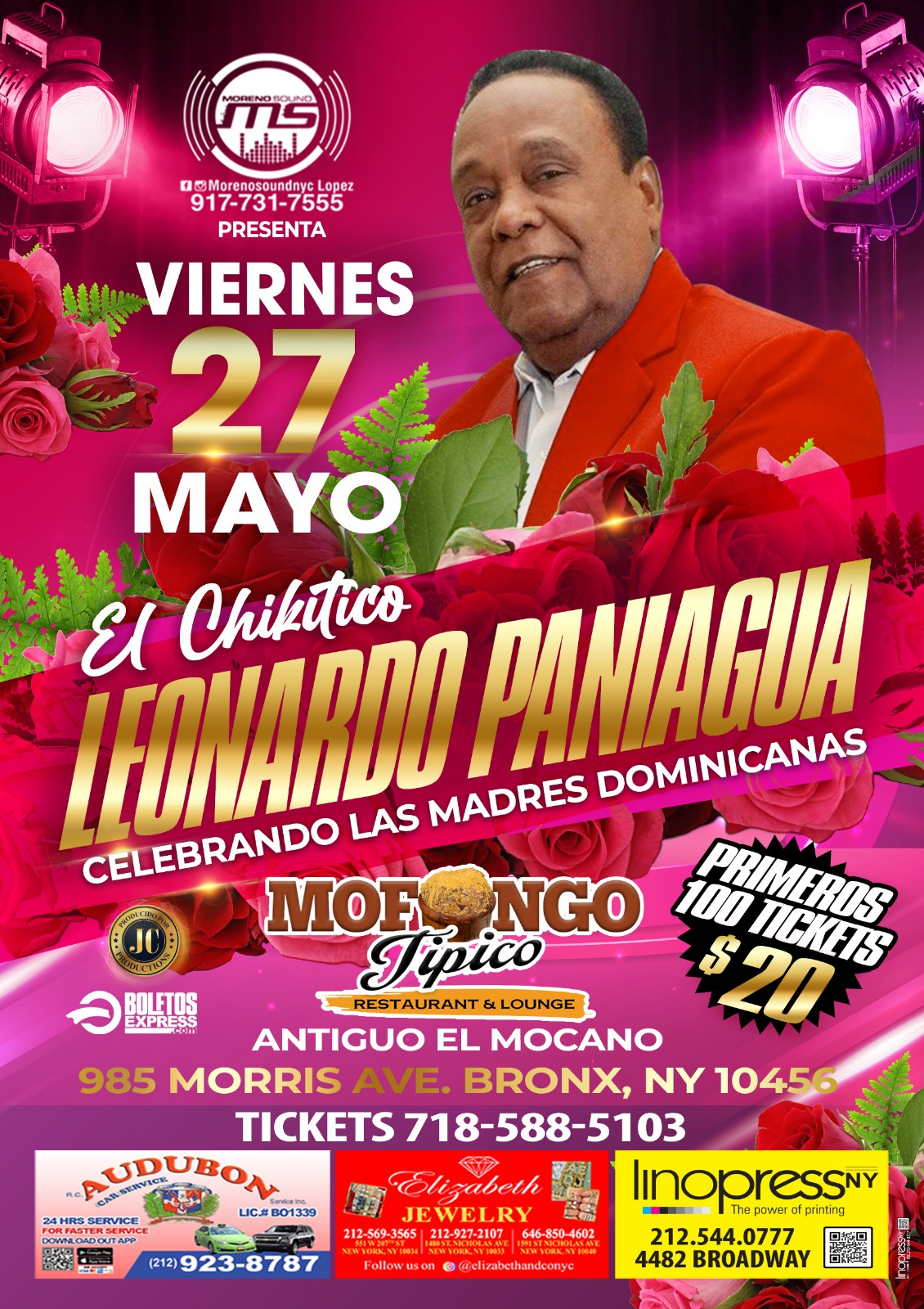 Buy tickets for LEONARDO PANIAGUA LEONARDO PANIAGUA