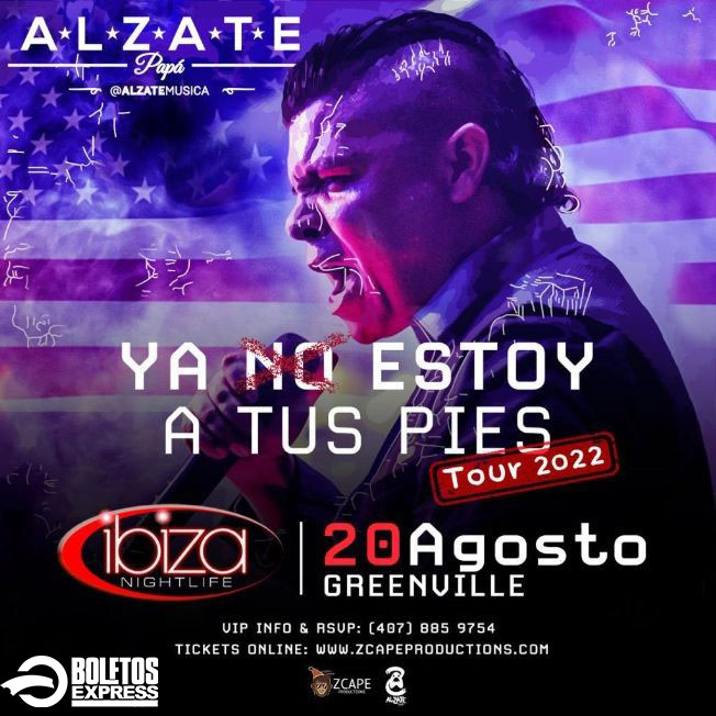 Buy tickets for ALZATE EN CONCIERTO! ALZATE EN CONCIERTO!