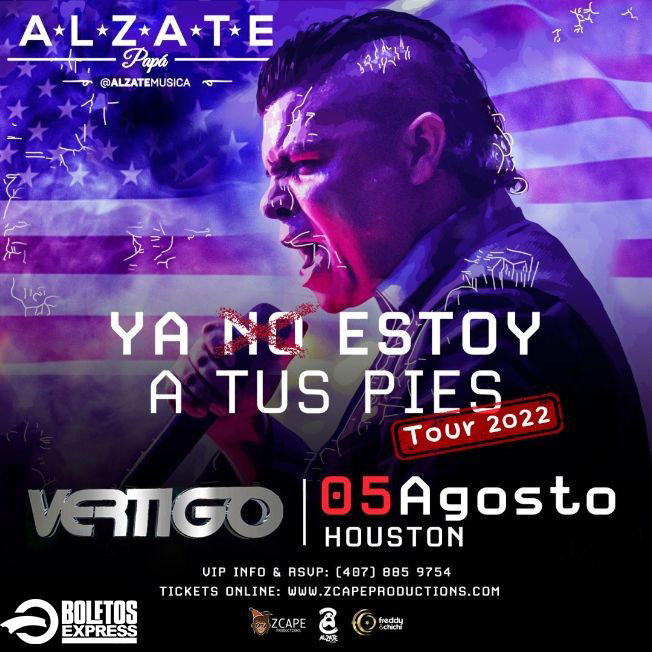 Buy tickets for ALZATE EN HOUSTON ALZATE EN HOUSTON