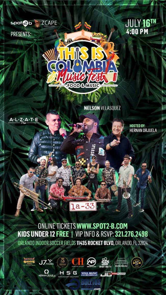 Buy tickets for THIS IS COLOMBIA FOOD & MUSIC FEST IN ORLANDO, FL THIS IS COLOMBIA FOOD & MUSIC FEST IN ORLANDO, FL