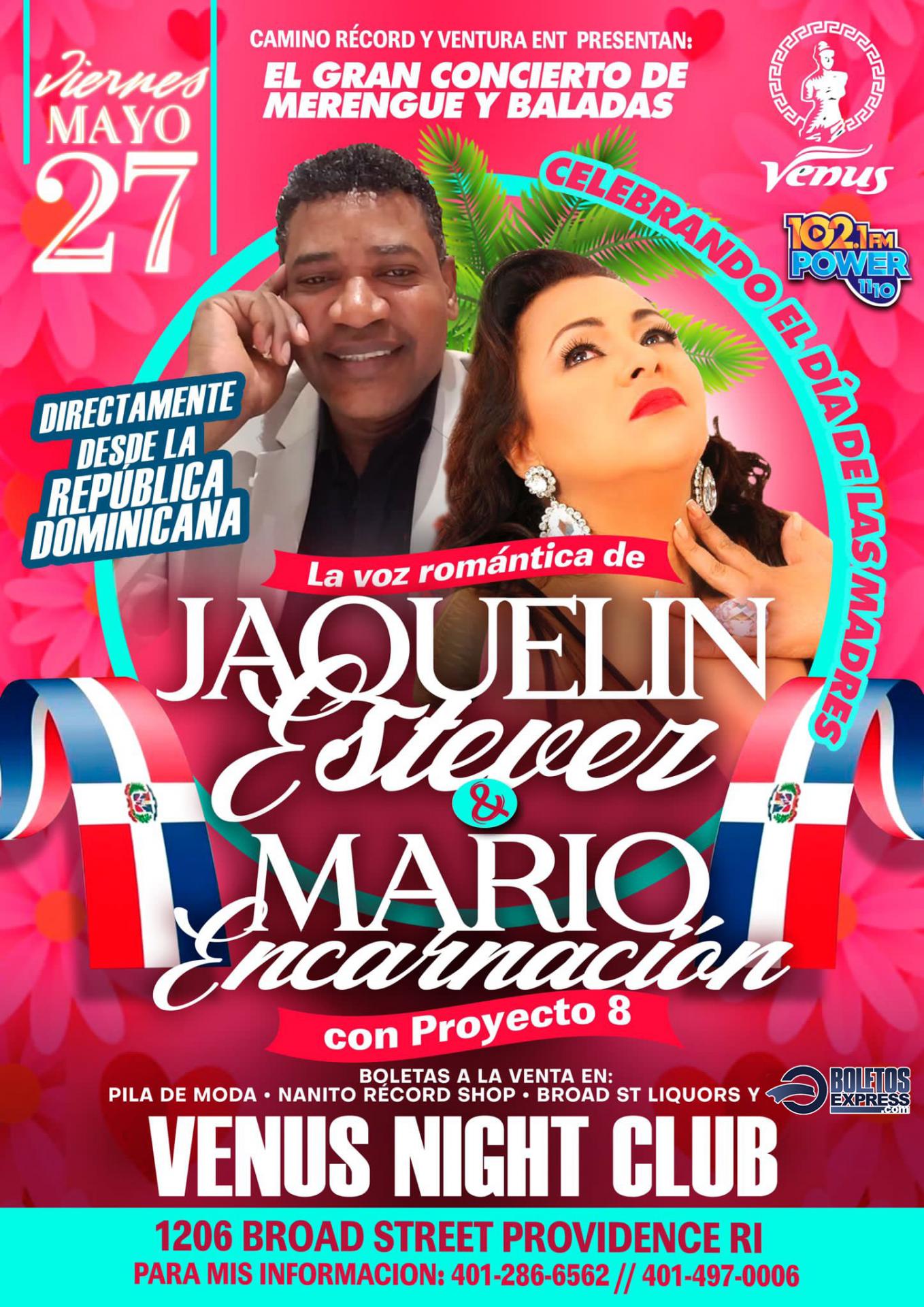 Buy tickets for JAQUELIN ESTEVEZ & MARIO ENCARNACION JAQUELIN ESTEVEZ & MARIO ENCARNACION