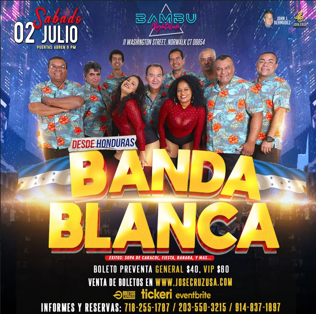 BANDA BLANCA DESDE HONDURAS CANTANDO SOPA DE CARACOL EN BAMBU, NORWALK CT.  J