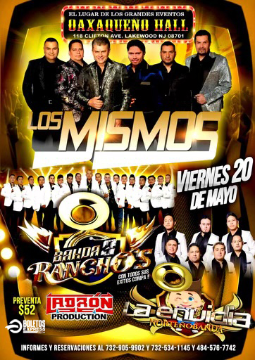 Buy tickets for LOS MISMOS | BANDA 3 RANCHO | LA ENVIDIA NORTEÑO BANDA LOS MISMOS | BANDA 3 RANCHO | LA ENVIDIA NORTEÑO BANDA