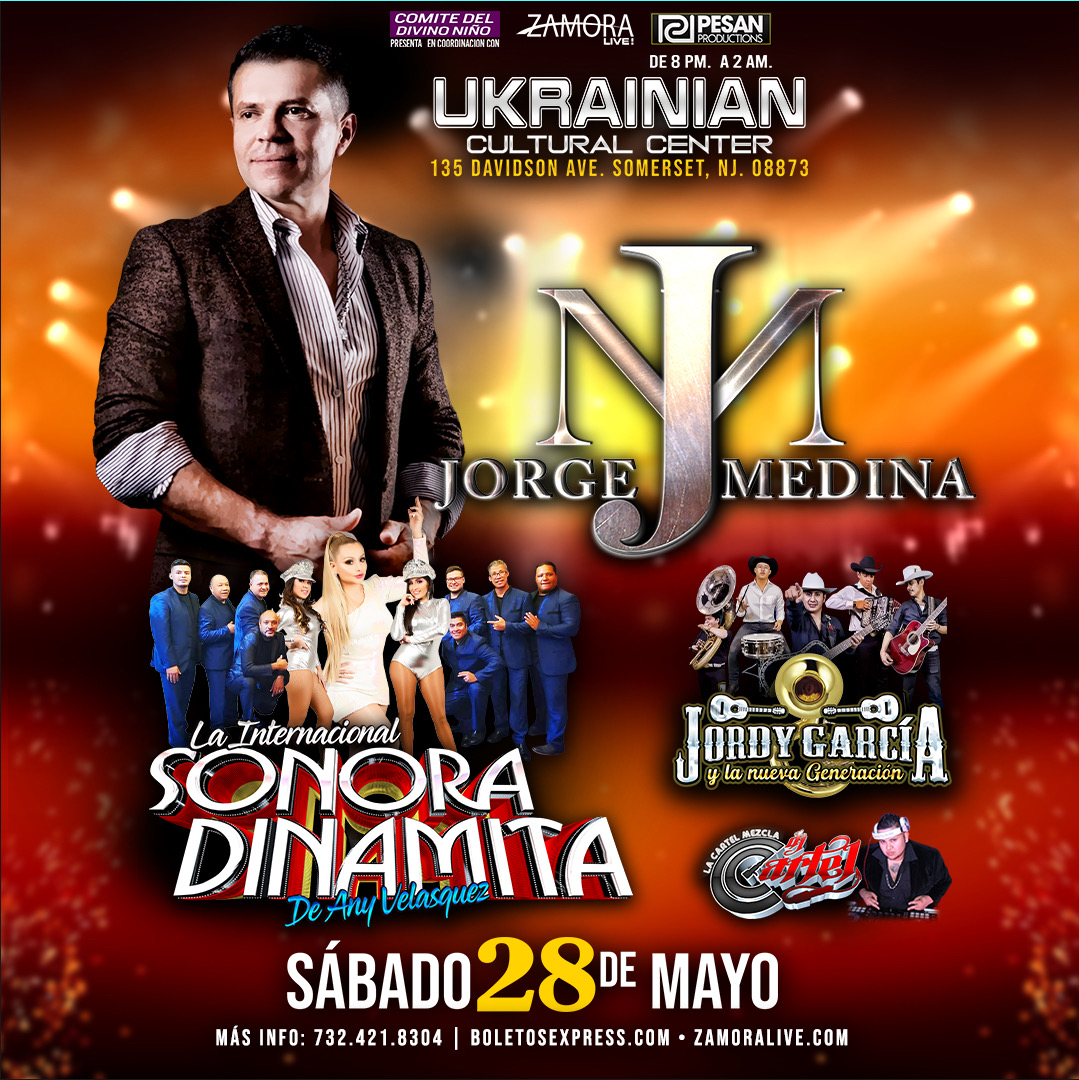 Buy tickets for Jorge Medina en Somerset, NJ - Ukrainian Cultural Center Jorge Medina en Somerset, NJ - Ukrainian Cultural Center