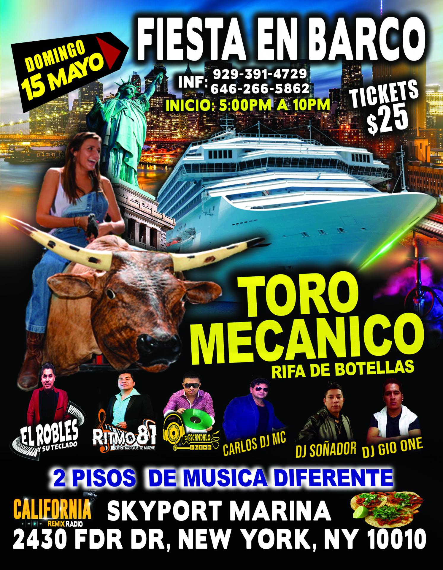 Fiesta En Barco Con Dos Pisos De Musica Diferente