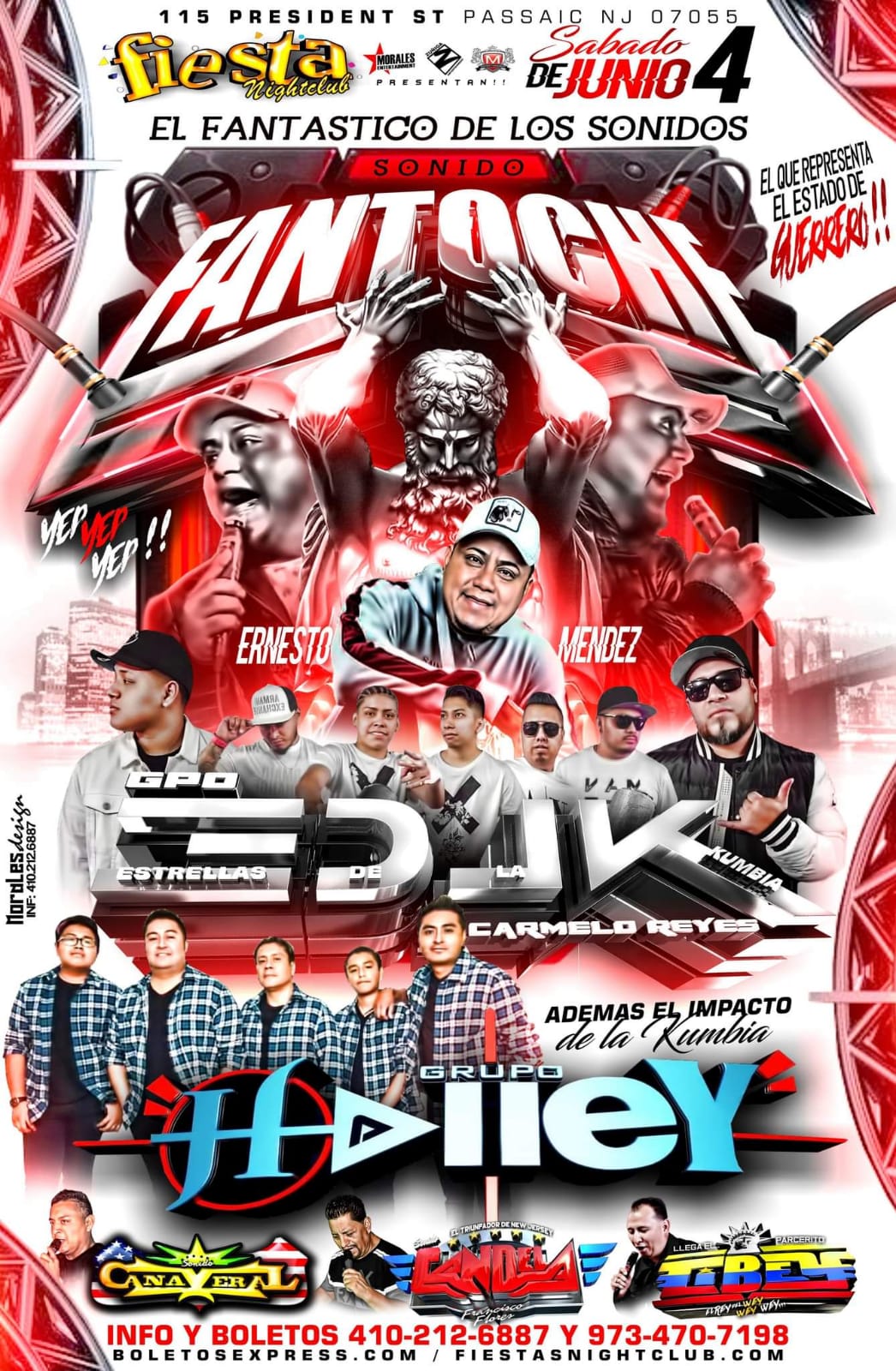 Buy tickets for SONIDO FANTOCHE DE ERNESTO MENDEZ, GPO. EDJK ESTRELLAS DE LA CUMBIA DE CARMELO REYES, EL IMPACTO DE LA CUMBIA GRUPO HALLEY SONIDO FANTOCHE DE ERNESTO MENDEZ, GPO. EDJK ESTRELLAS DE LA CUMBIA DE CARMELO REYES, EL IMPACTO DE LA CUMBIA GRUPO HALLEY