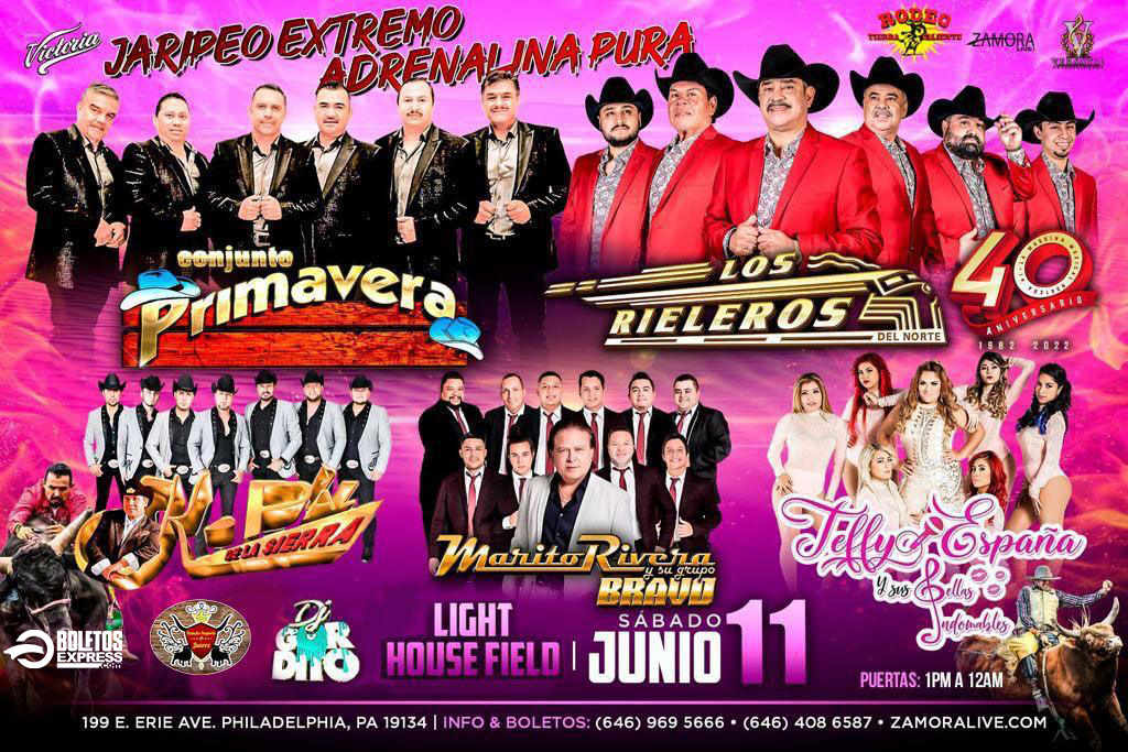 Buy tickets for JARIPEO CONJUNTO PRIMAVERA | LOS RIELEROS | MARITO RIVERA | K-PAZ DE LA SIERRA | TEFFY ESPAÑA JARIPEO CONJUNTO PRIMAVERA | LOS RIELEROS | MARITO RIVERA | K-PAZ DE LA SIERRA | TEFFY ESPAÑA