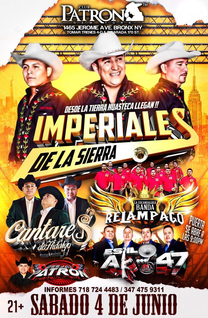 Buy tickets for IMPERIALES DE LA SIERRA | CANTARES DE HIDALGO | BANDA RELAMPAGO IMPERIALES DE LA SIERRA | CANTARES DE HIDALGO | BANDA RELAMPAGO