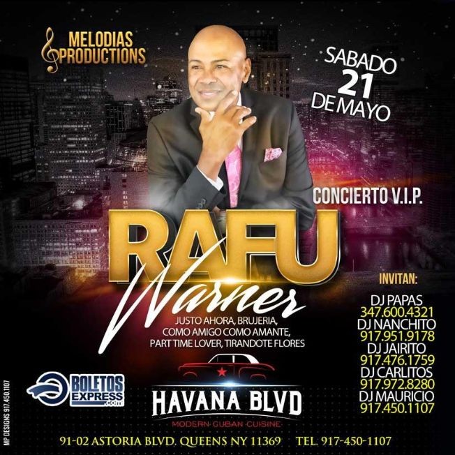 RAFU WARNER (EX-VOCALISTA BOBBY VALENTIN) EN CONCIERTO QUEENS NEW YORK