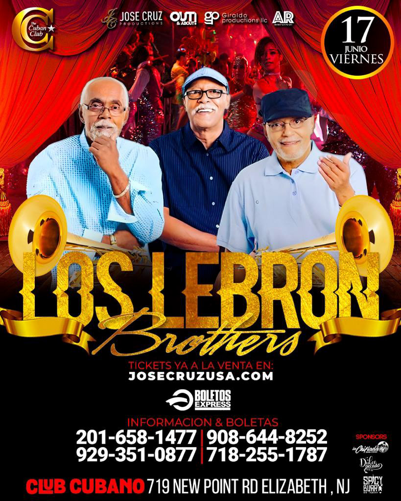Buy tickets for LOS LEBRON BROTHERS. EL CLUB CUBANO. ELIZABETH, NJ LOS LEBRON BROTHERS. EL CLUB CUBANO. ELIZABETH, NJ
