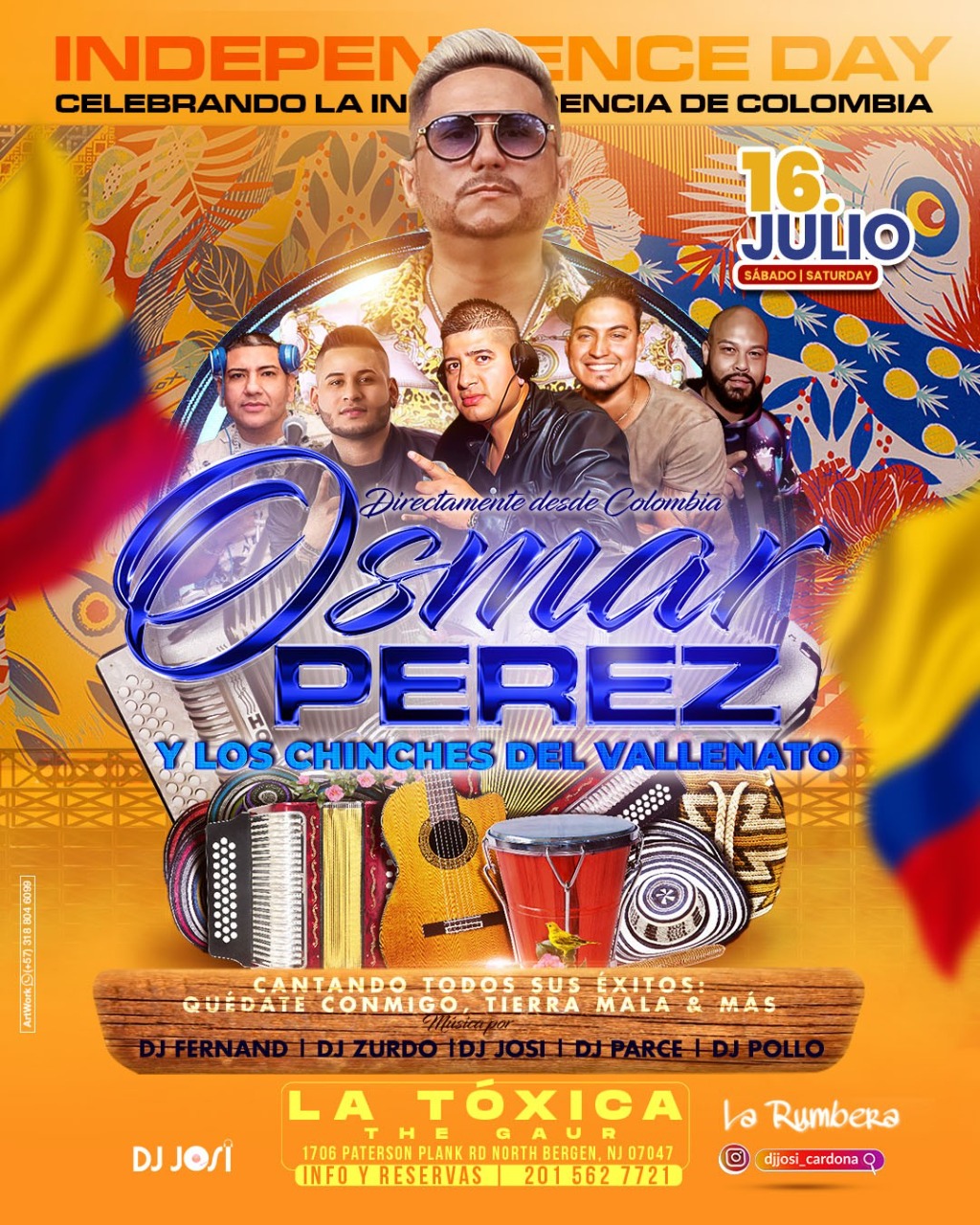 Buy tickets for OSMAR PÉREZ y LOS CHICHES DEL VALLENANTO desde COLOMBIA en vivo OSMAR PÉREZ y LOS CHICHES DEL VALLENANTO desde COLOMBIA en vivo