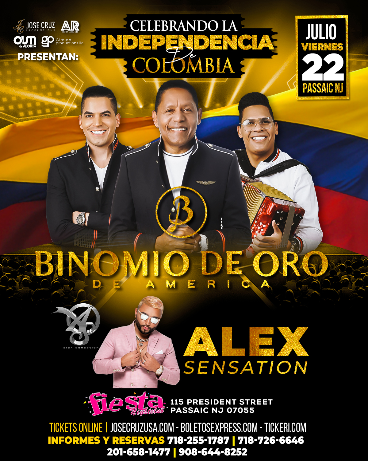 07-22-22 BINOMIO DE ORO Y ALEX SENSATION EN FIESTA NIGHT CLUB, PASSAIC NJ,