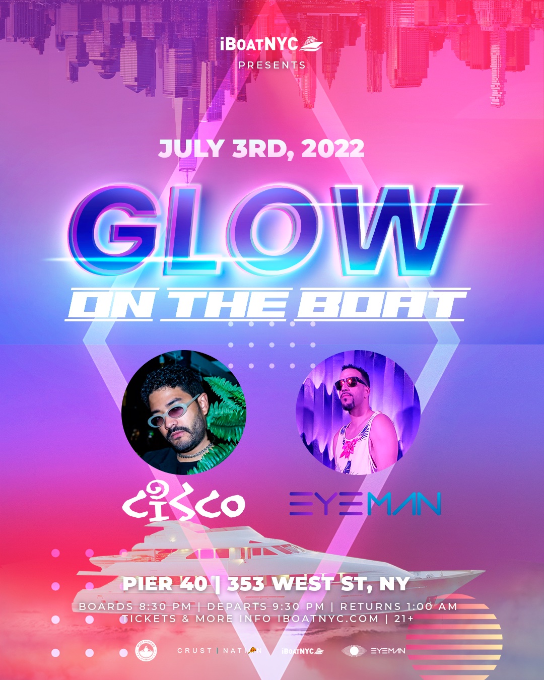 Glow on the Boat | Independence Day Yacht Party NYC