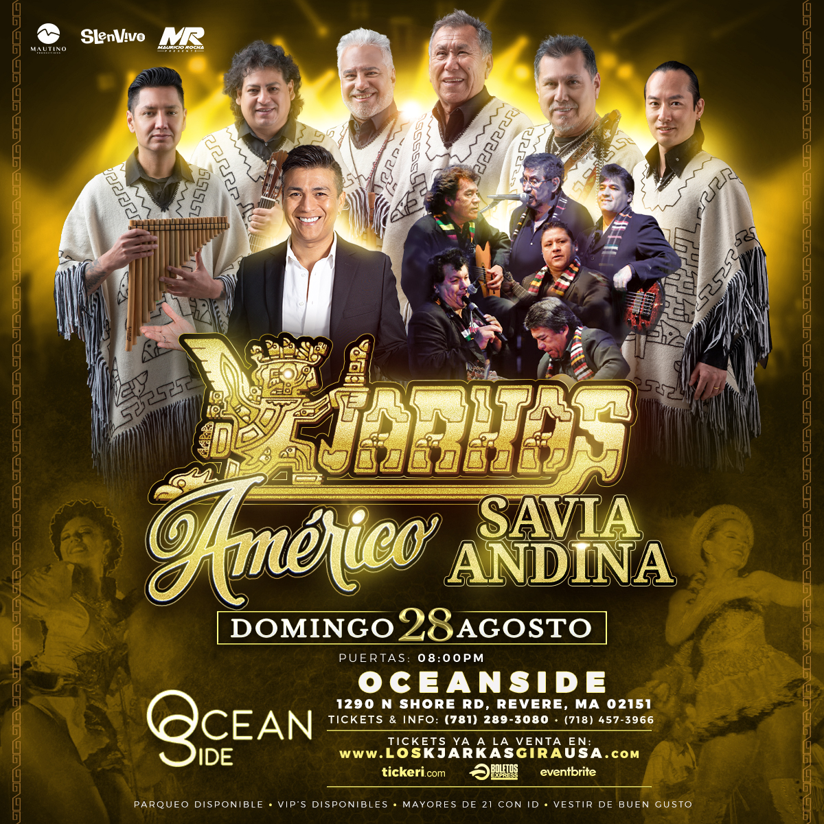 CANCELADO LOS KJARKAS, AMERICO & SAVIA ANDINA ! MASSACHUSETTS