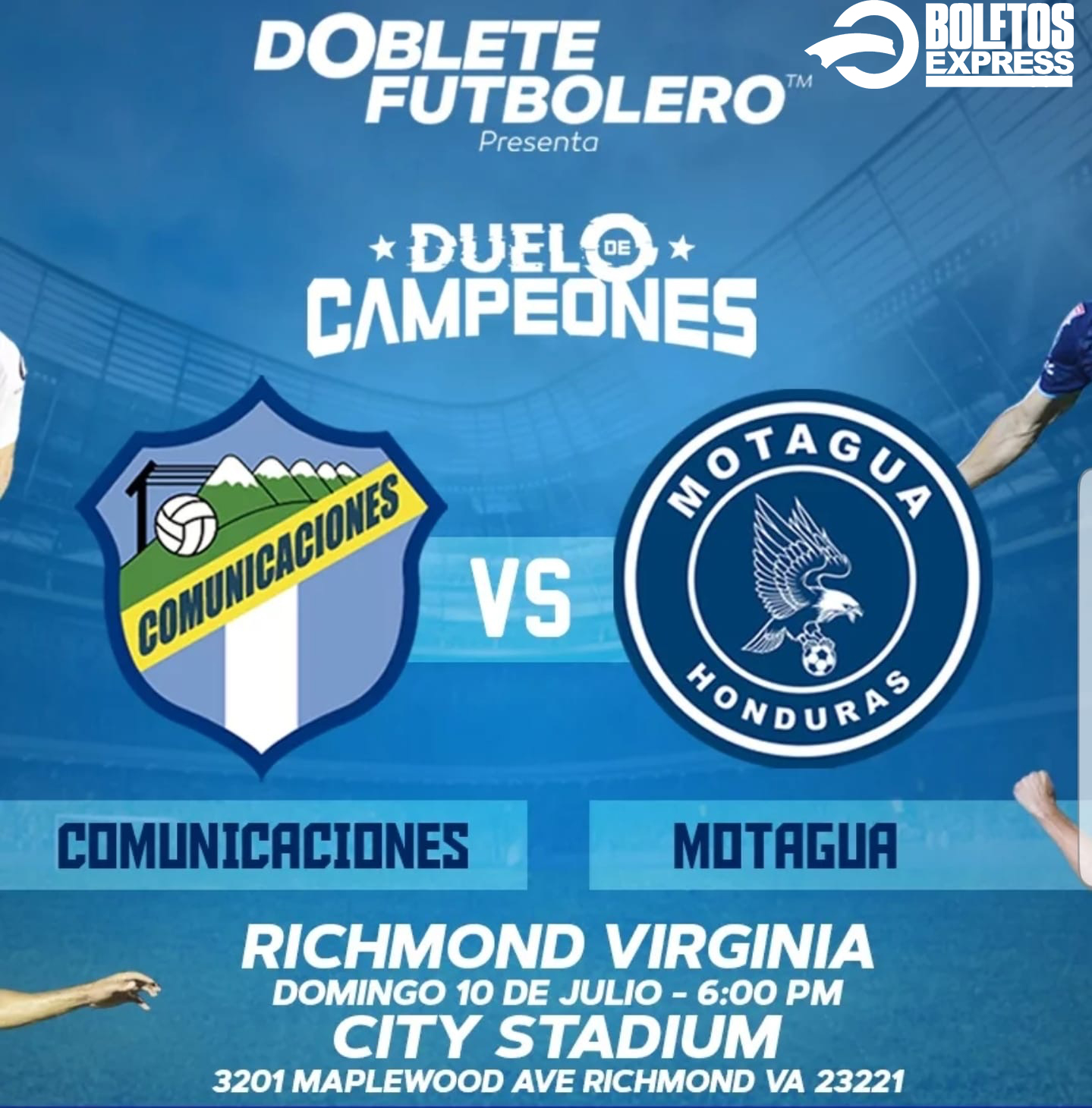 COMUNICACIONES vs MOTAGUA RICHMOND VIRGINIA Tickets BoletosExpress