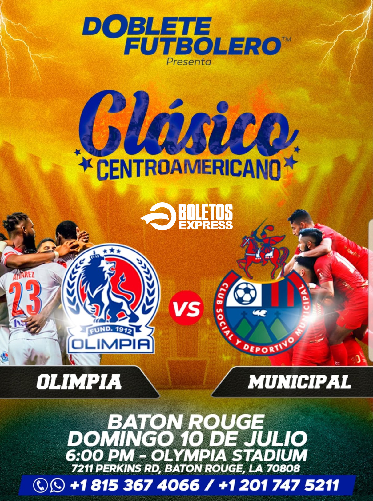 Buy tickets for OLIMPIA vs MUNICIPAL | BATON ROUGE OLIMPIA vs MUNICIPAL | BATON ROUGE