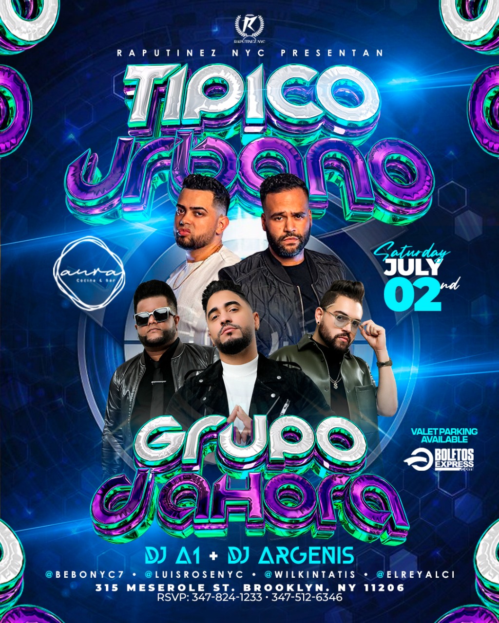 Buy tickets for TIPICO URBANO & GRUPO D’AHORA TIPICO URBANO & GRUPO D’AHORA