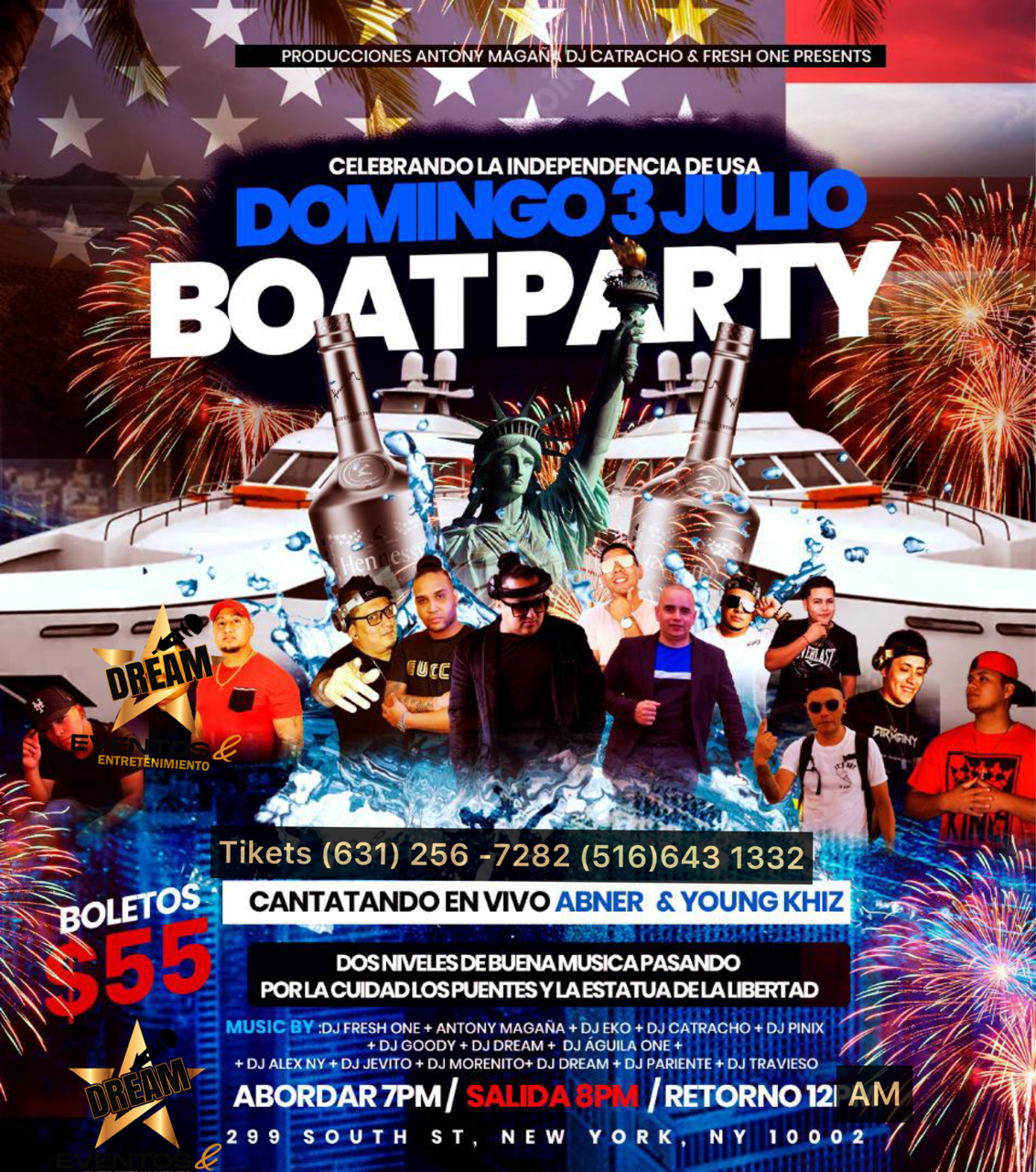 Buy tickets for NYC BOAT PARTY/ INDEPENDENCE DAY YACHT CRUISE / CIUDAD MANHATTAN FIESTA EN CRUZERO DOMINGO 3 JULIO / DJS LATINOS NYC BOAT PARTY/ INDEPENDENCE DAY YACHT CRUISE / CIUDAD MANHATTAN FIESTA EN CRUZERO DOMINGO 3 JULIO / DJS LATINOS