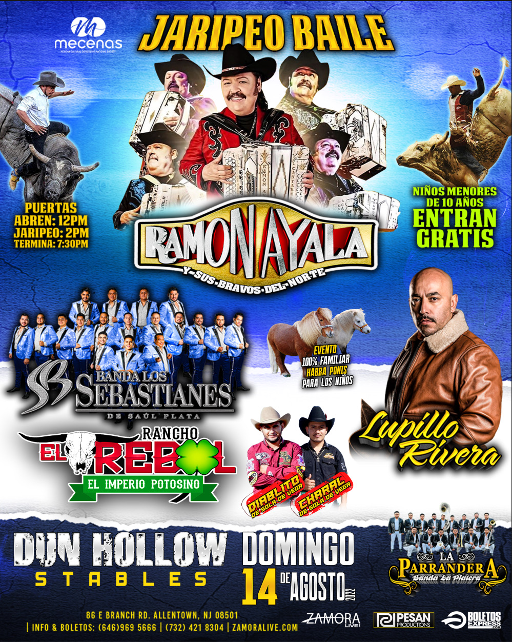 Ramon Ayala • Banda Los Sebastianes • Lupillo Rivera en Allentown, NJ