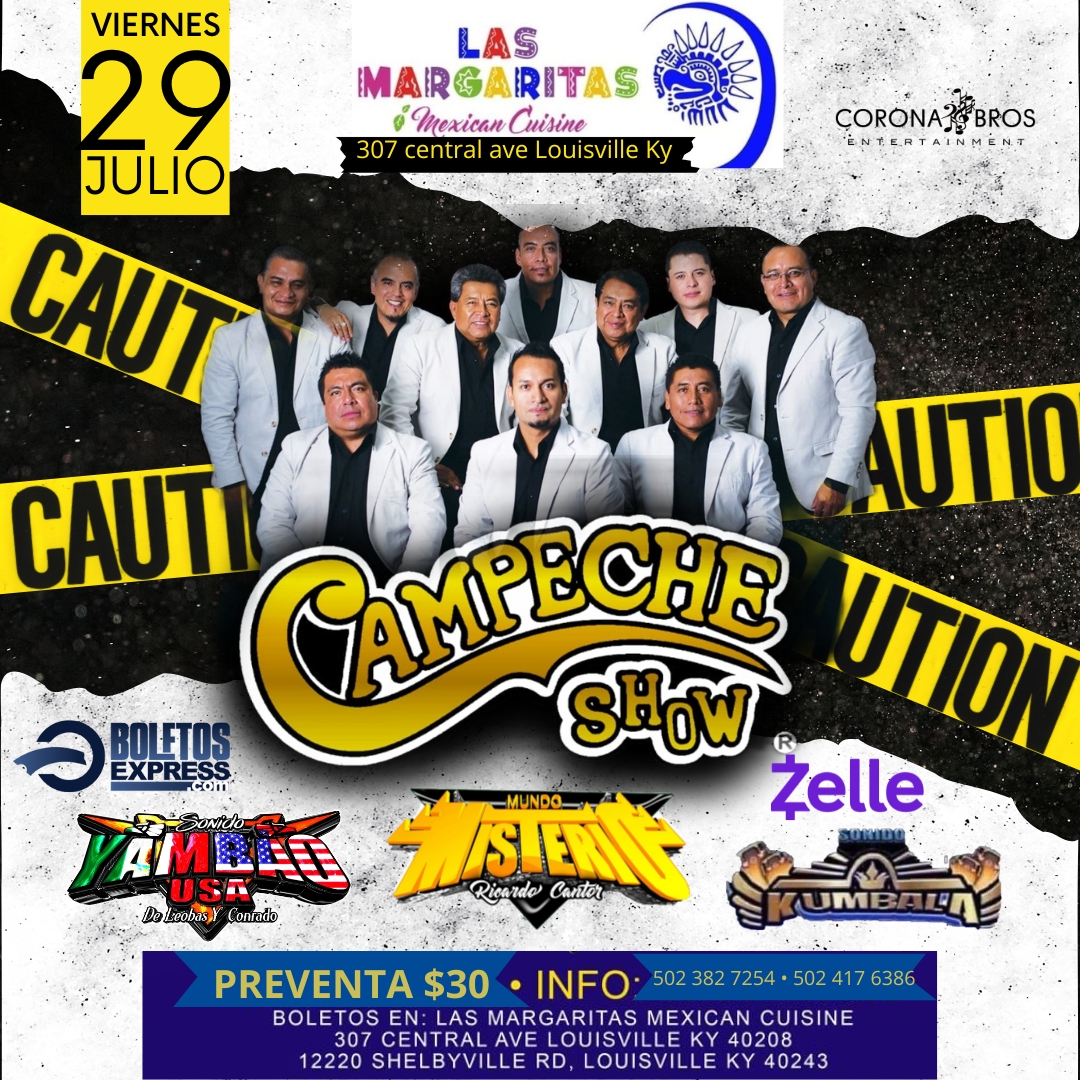 Buy tickets for CAMPECHE SHOW | SONIDO YAMBAO | RICARDO CANTOR | SONIDO KUMBALA CAMPECHE SHOW | SONIDO YAMBAO | RICARDO CANTOR | SONIDO KUMBALA
