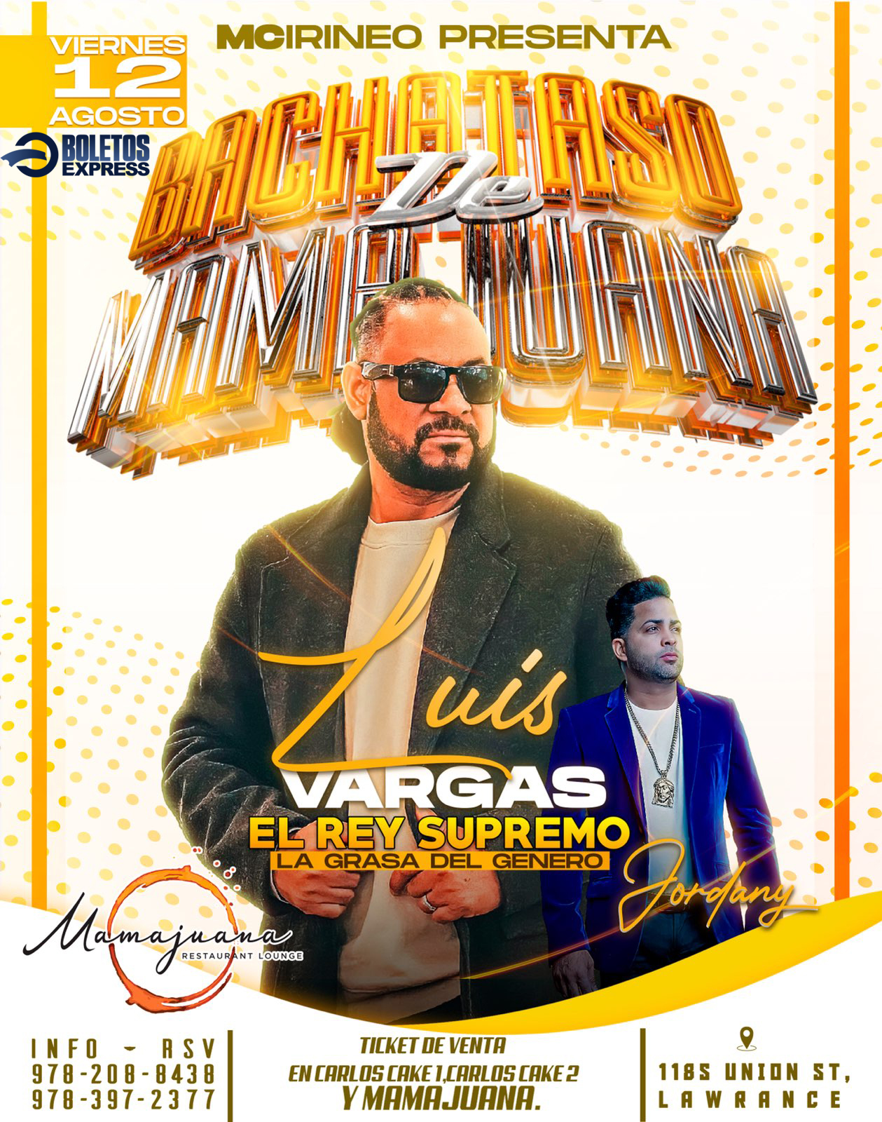 Buy tickets for LUIS VARGAS Y JORDANY LUIS VARGAS Y JORDANY