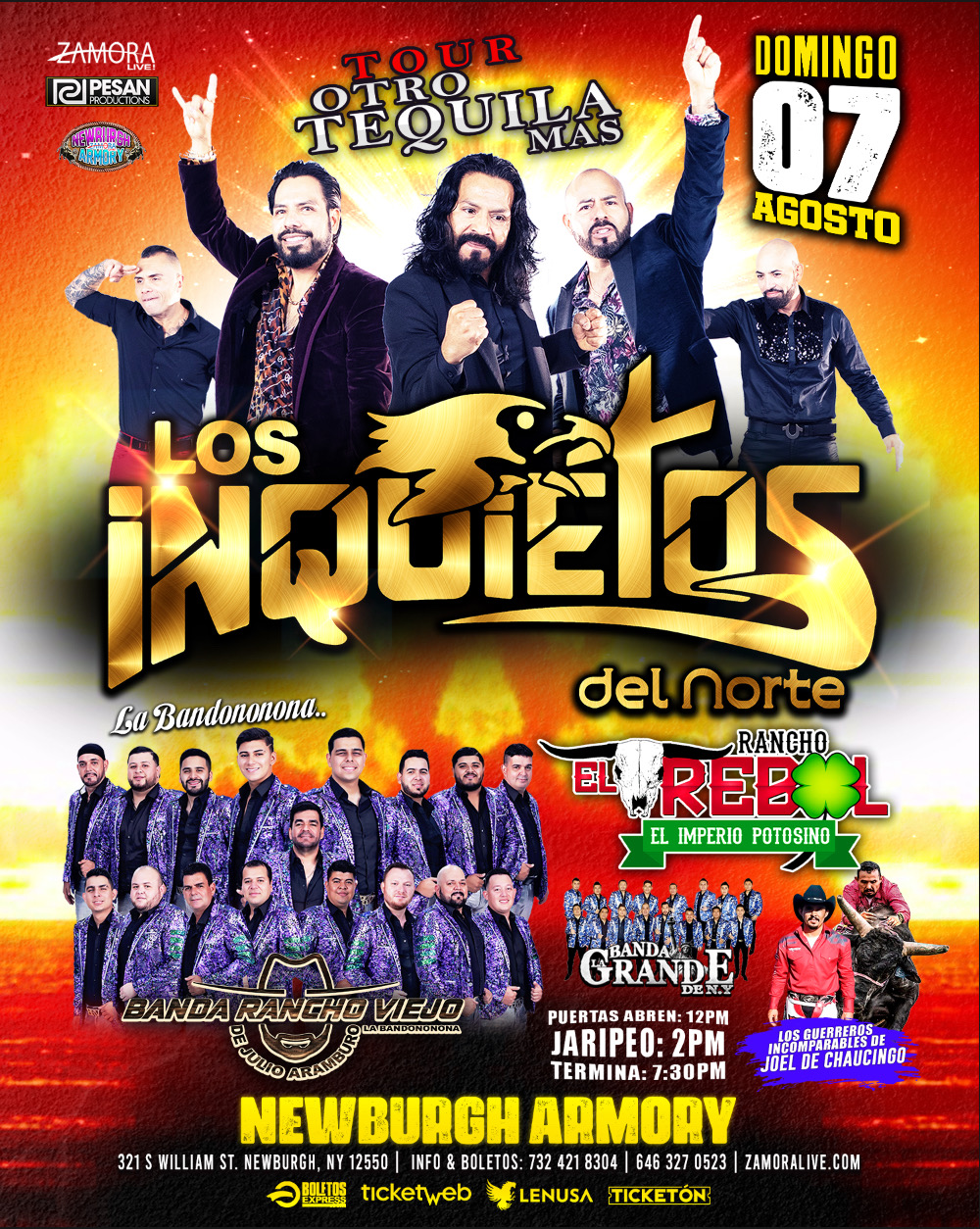 Buy tickets for Los Inquietos Del Norte en Newburgh, NY Los Inquietos Del Norte en Newburgh, NY