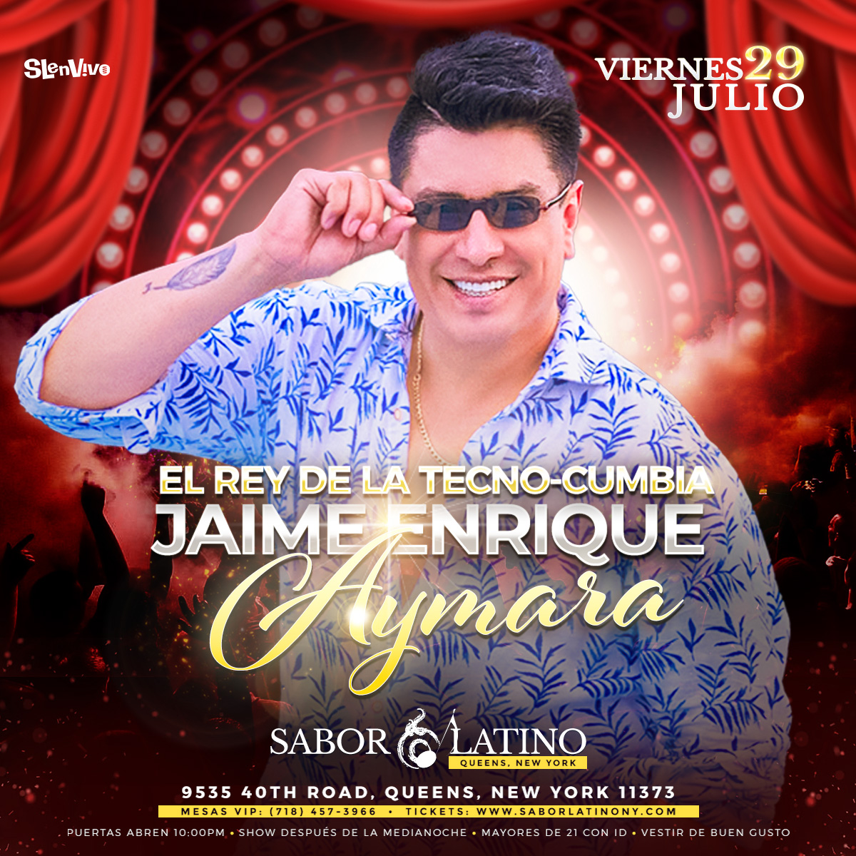 Buy tickets for JAIME ENRIQUE AYMARA ! NEW YORK JAIME ENRIQUE AYMARA ! NEW YORK