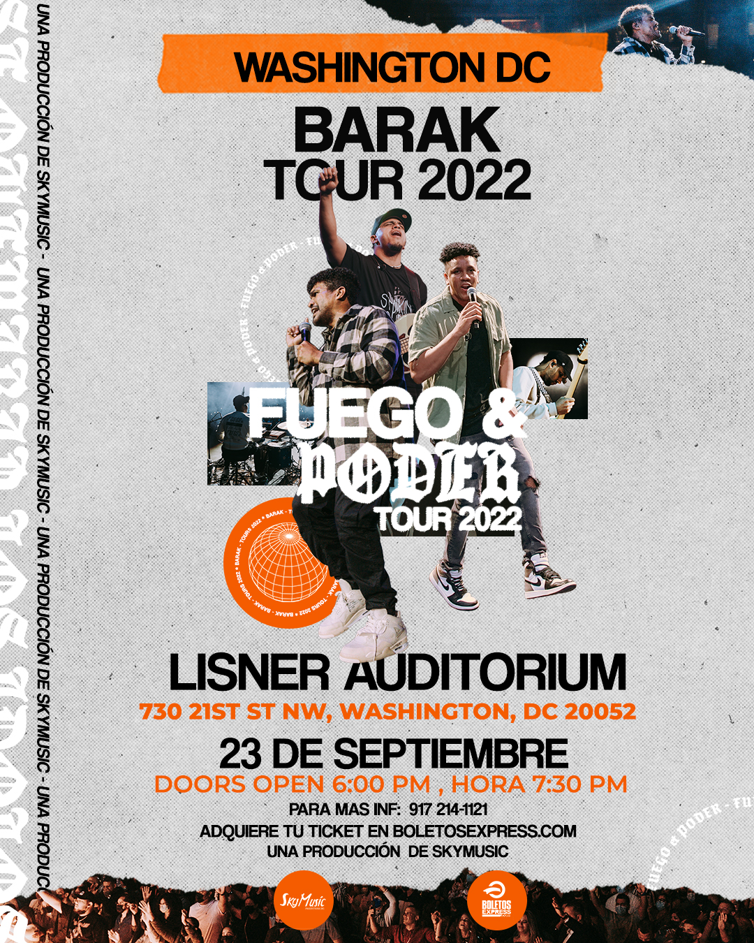 BARAK / FUEGO Y PODER TOUR 2022 Tickets BoletosExpress