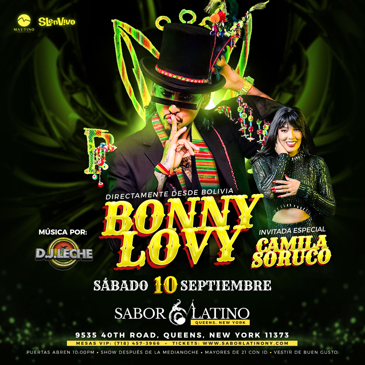 Buy tickets for BONNY LOVY & CAMILA SORUCO EN NEW YORK! BONNY LOVY & CAMILA SORUCO EN NEW YORK!