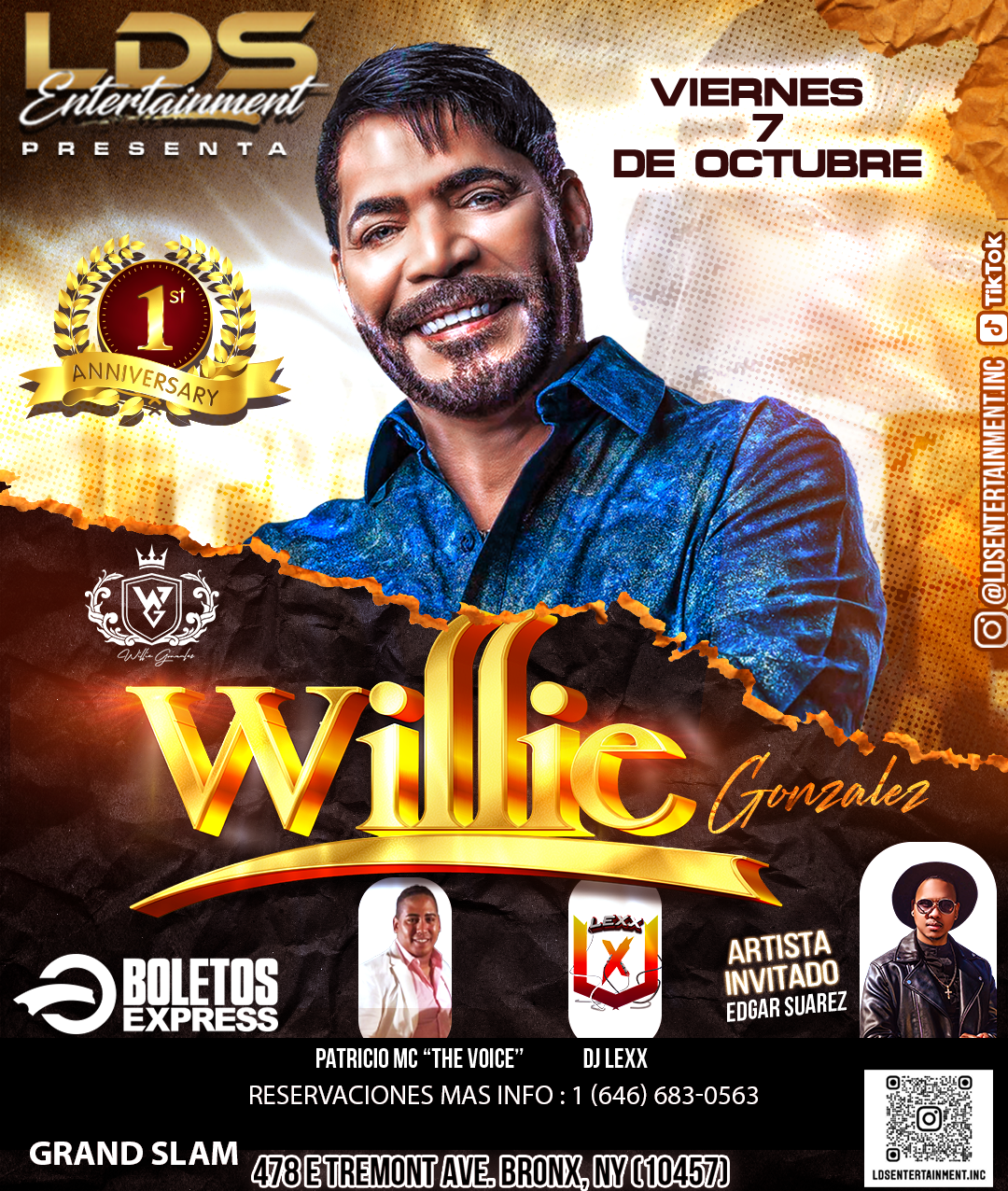 Buy tickets for WILLIE GONZÁLEZ EN EL BRONX ( EXCLUSIVE PARTY ) WILLIE GONZÁLEZ EN EL BRONX ( EXCLUSIVE PARTY )