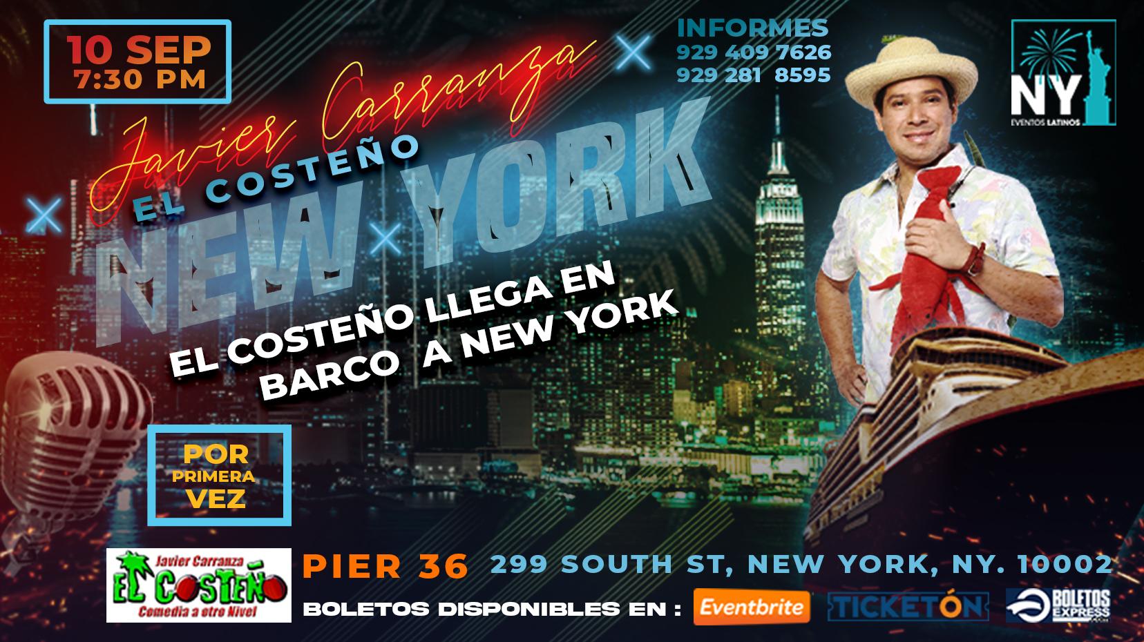 EL COSTEÑO JAVIER CARRANZA EN BARCO EN NY