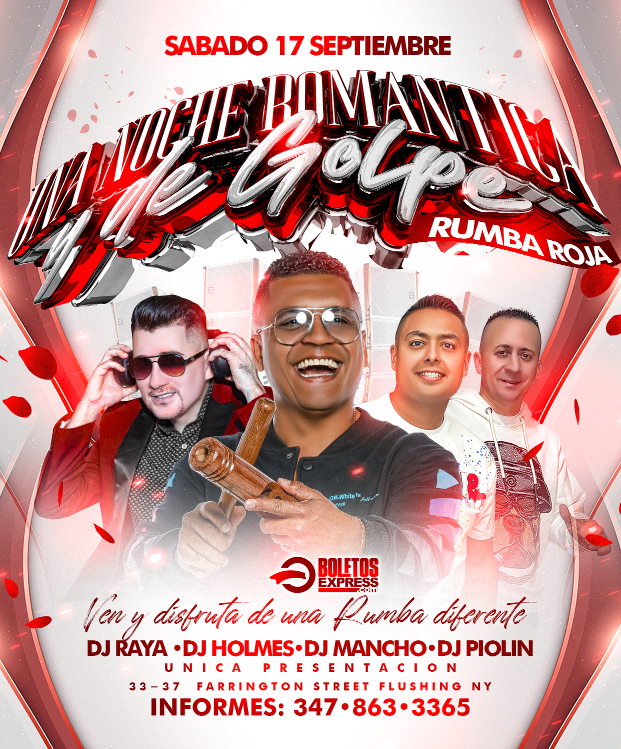 Buy tickets for UNA NOCHE ROMANTICA Y DE GOLPE RUMBA ROJA UNA NOCHE ROMANTICA Y DE GOLPE RUMBA ROJA