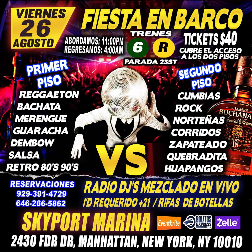 Buy tickets for Fiesta En Barco + 8 Radio Dj's Fiesta En Barco + 8 Radio Dj's