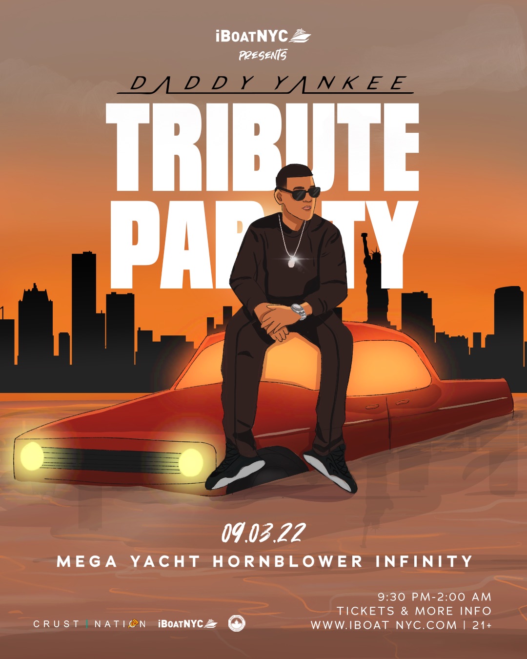 DADDY YANKEE TRIBUTE Yacht Party: Labor Day on Mega Yacht Infinity