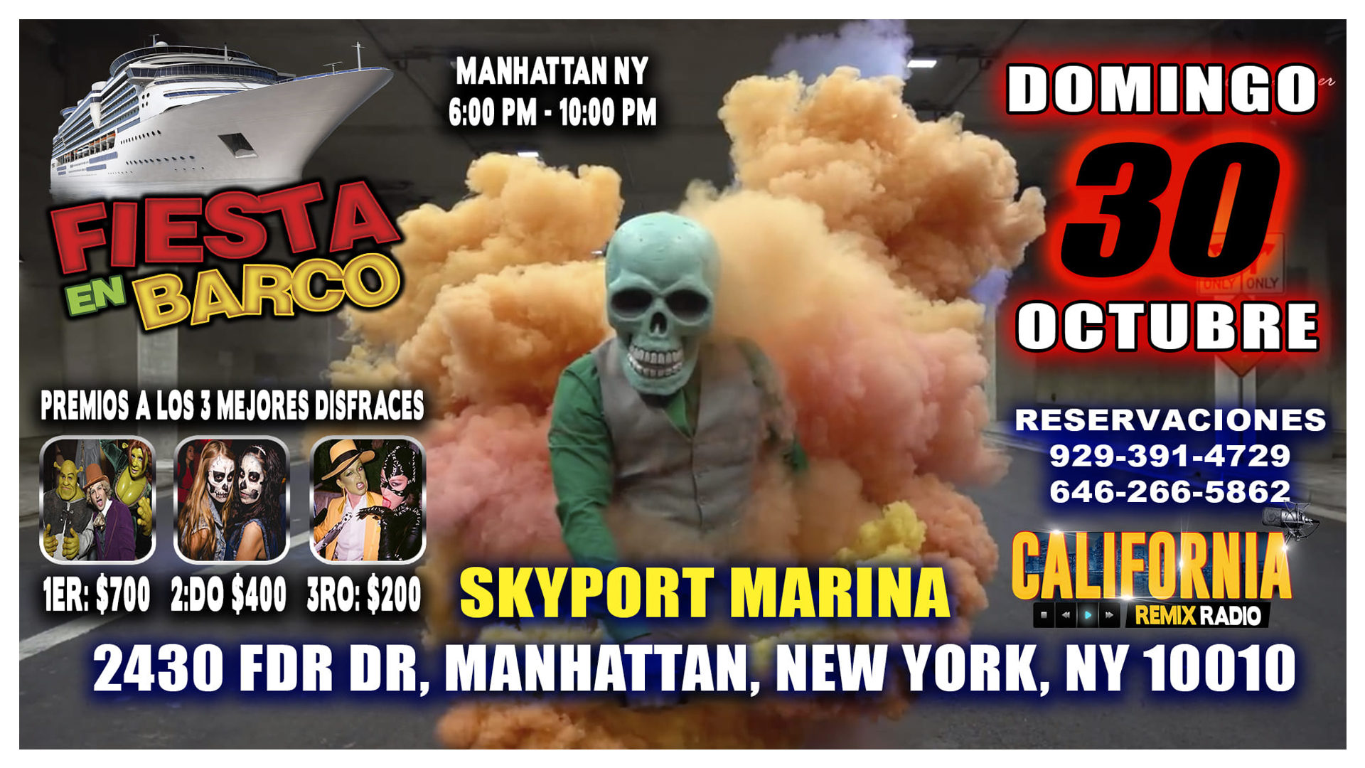 Buy tickets for Fiesta En Barco - Halloween Party - 8 Dj's - Concurso De Disfraces Fiesta En Barco - Halloween Party - 8 Dj's - Concurso De Disfraces