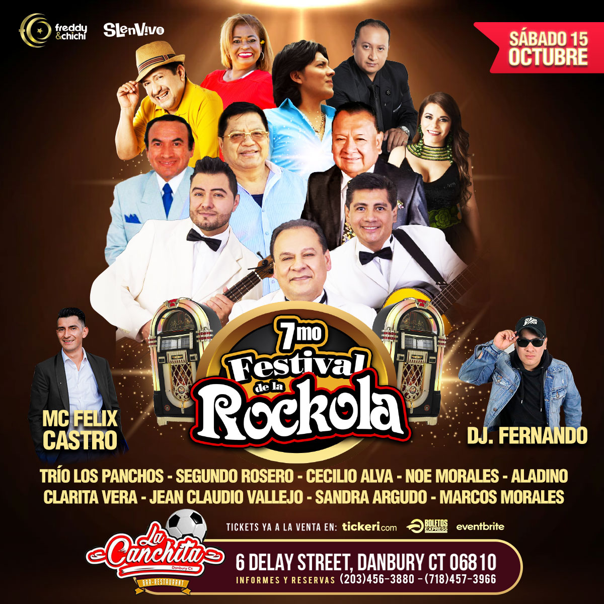 Buy tickets for FESTIVAL DE LA ROCKOLA CON TRIO LOS PANCHOS, SEGUNDO ROSERO & MÁS ! CT FESTIVAL DE LA ROCKOLA CON TRIO LOS PANCHOS, SEGUNDO ROSERO & MÁS ! CT