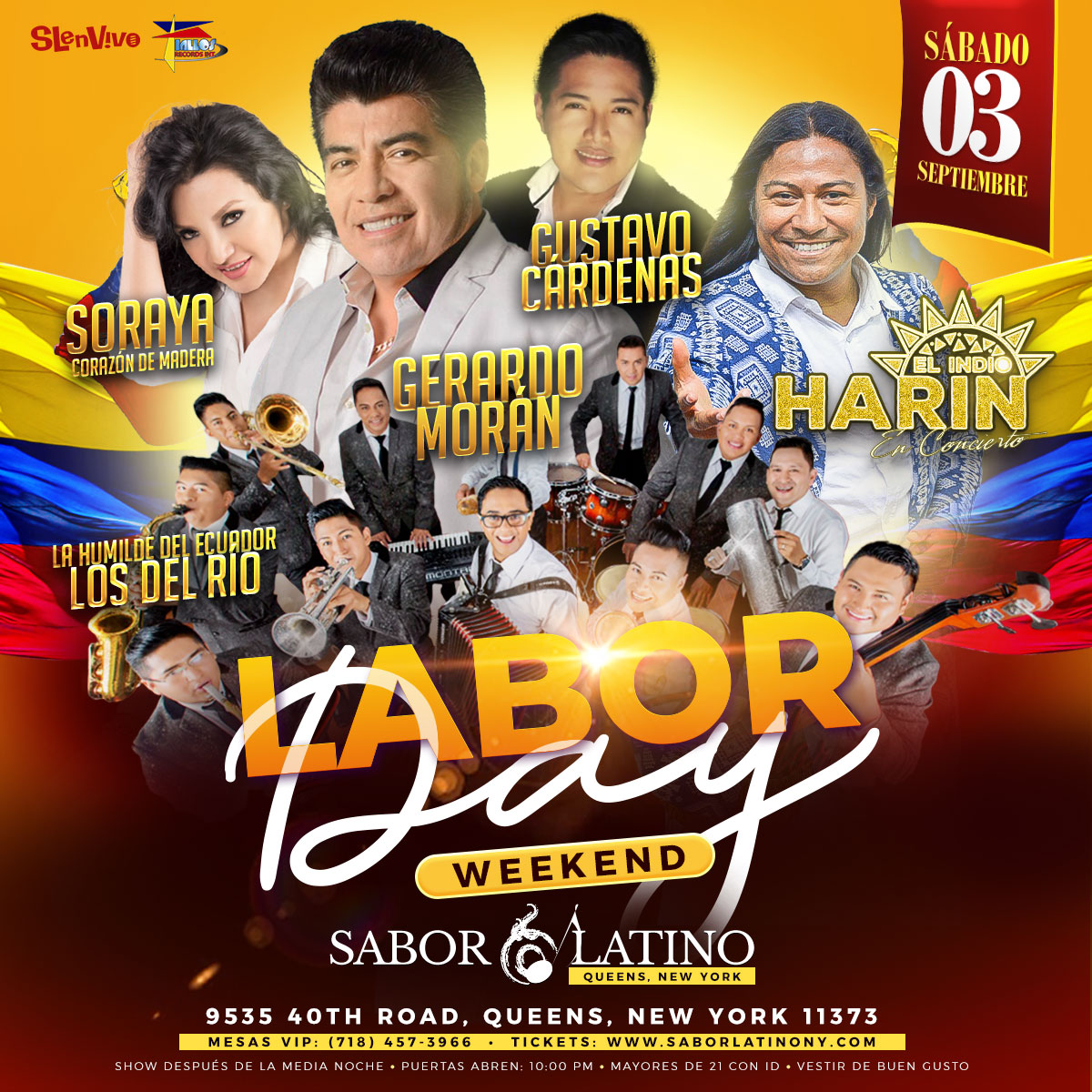 Buy tickets for GERARDO MORAN, LOS DEL RIO, HARIN & GUSTAVO C. ! NEW YORK GERARDO MORAN, LOS DEL RIO, HARIN & GUSTAVO C. ! NEW YORK