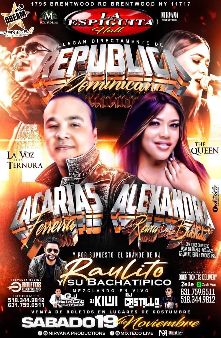 Buy tickets for ZACARIAS FERREIRA & ALEXANDRA LA REINA DE LA BACHATA ZACARIAS FERREIRA & ALEXANDRA LA REINA DE LA BACHATA