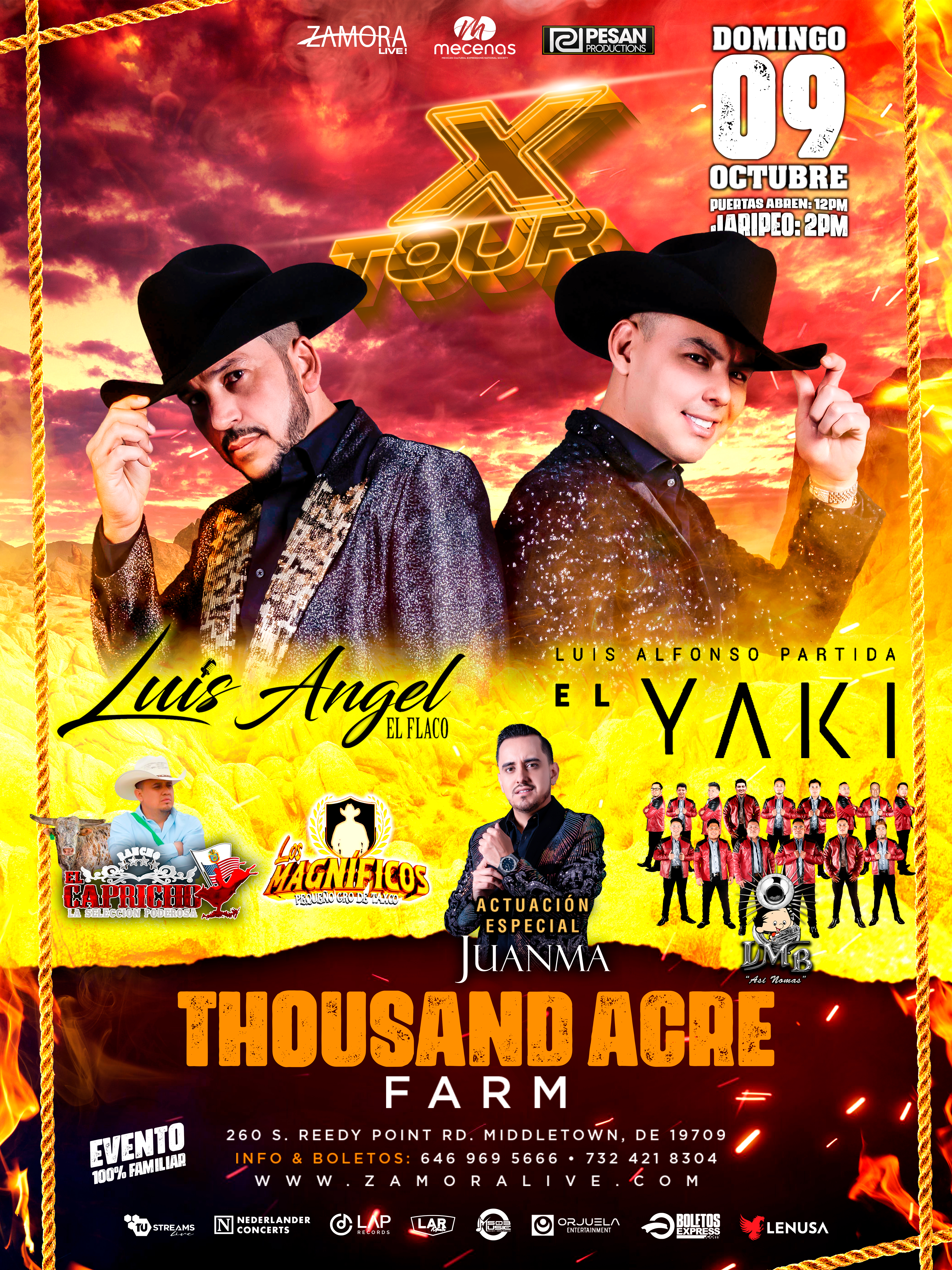 X TOUR • LUIS ÁNGEL EL FLACO • EL YAKI • EN MIDDLETOWN, DELAWARE