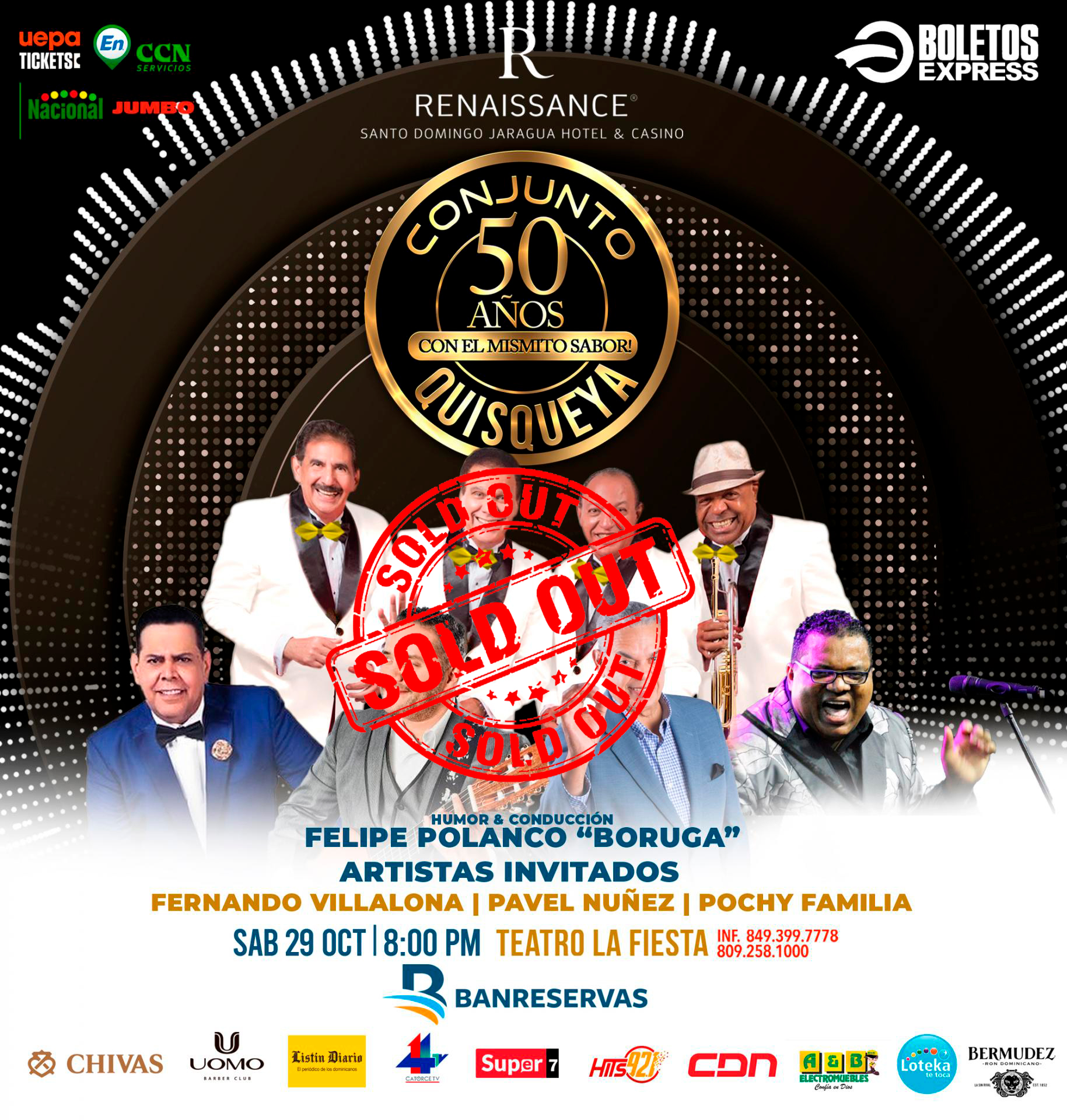 Buy tickets for Conjunto Quisqueya 50 años (SOLD OUT) Conjunto Quisqueya 50 años (SOLD OUT)