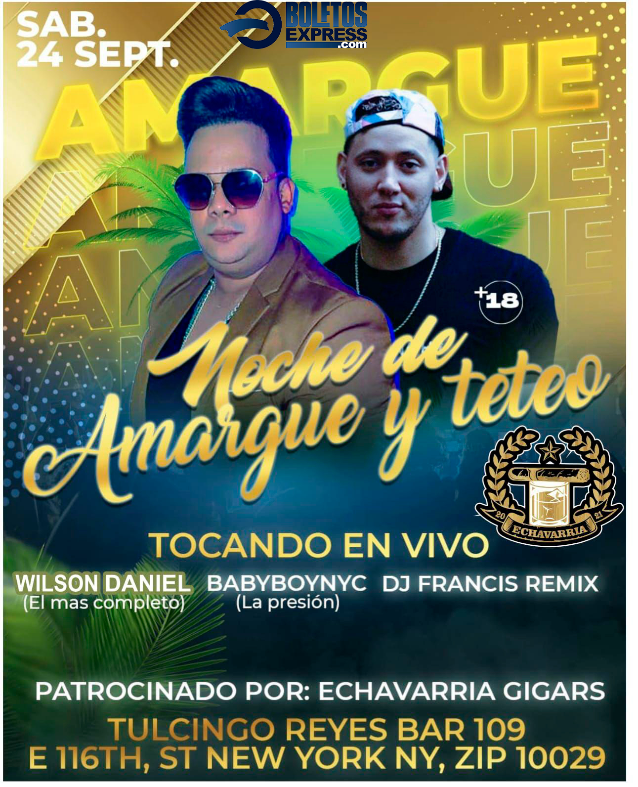 Buy tickets for NOCHE DE AMARGUE Y TETO NOCHE DE AMARGUE Y TETO