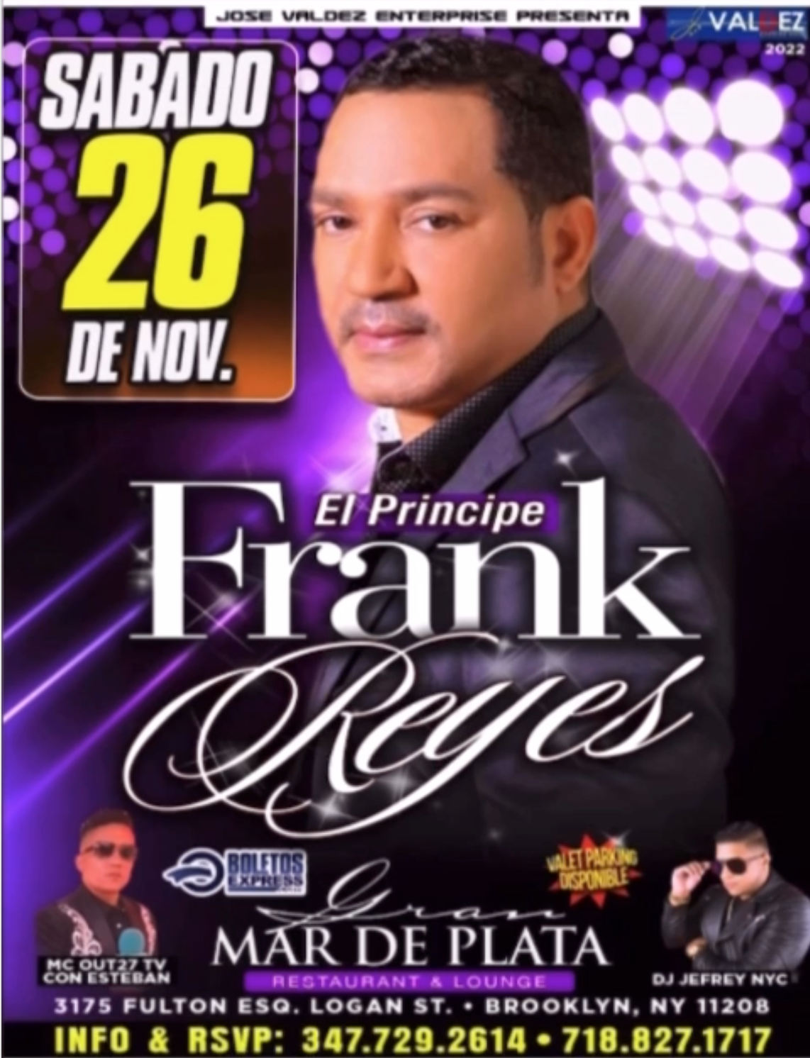 Buy tickets for FRANK REYES FRANK REYES